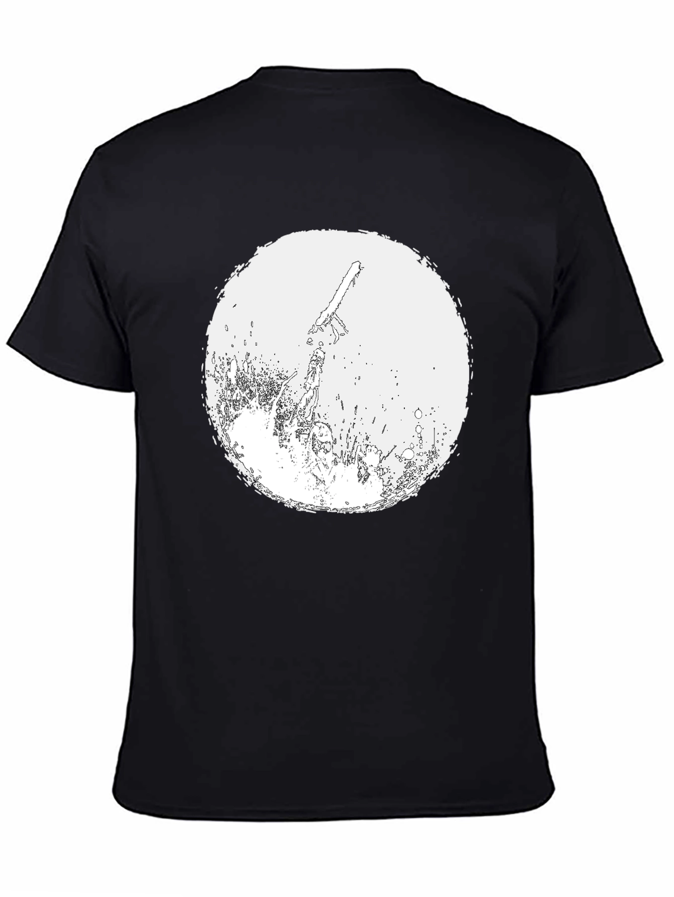 Chainsaw Graphic Tee - Black Cotton T-Shirt