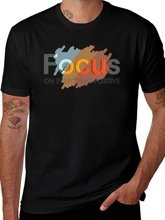 Focus Graphic T-Shirt - Black Cotton Tee