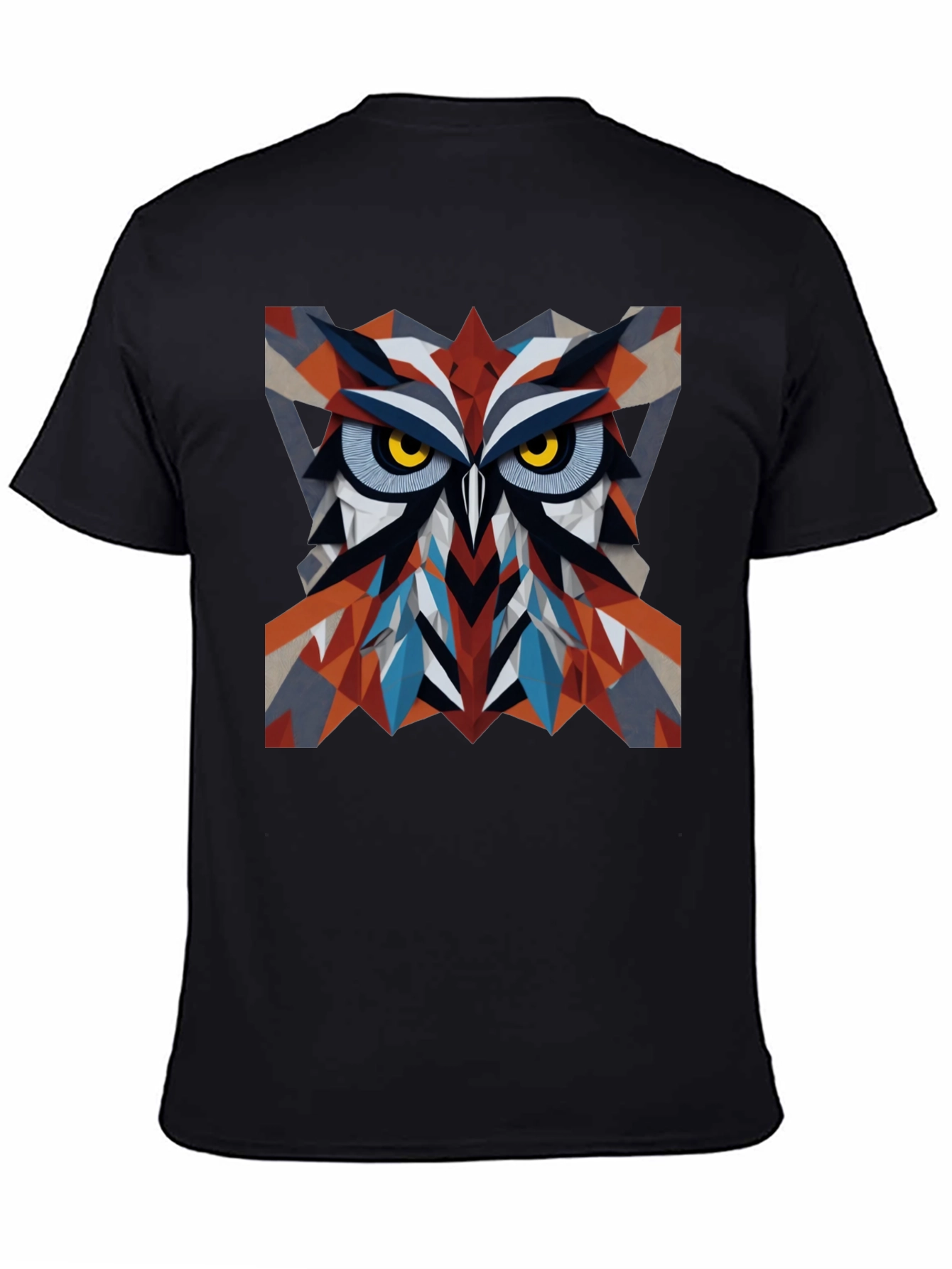 Geometric Owl Graphic Print T-Shirt