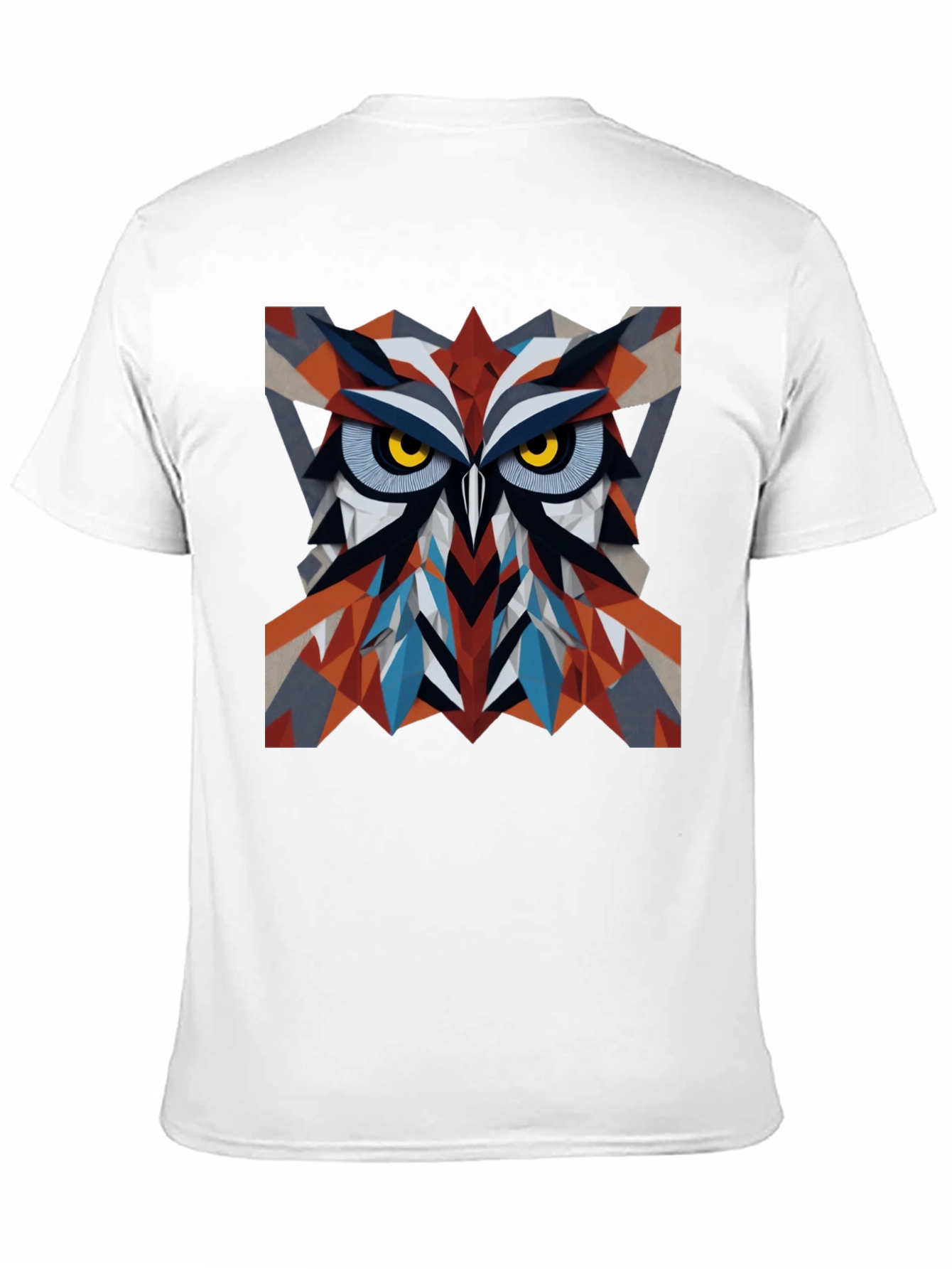 Geometric Owl Graphic Print T-Shirt