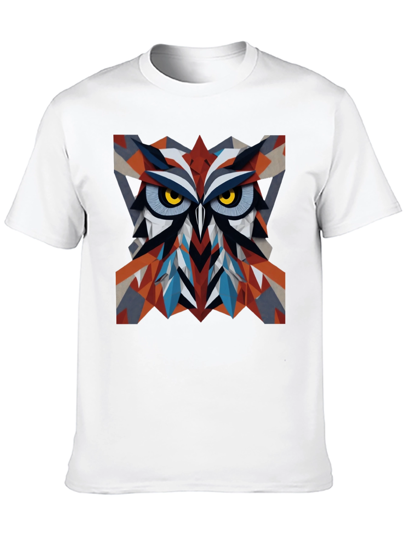 Geometric Owl Graphic Print T-Shirt