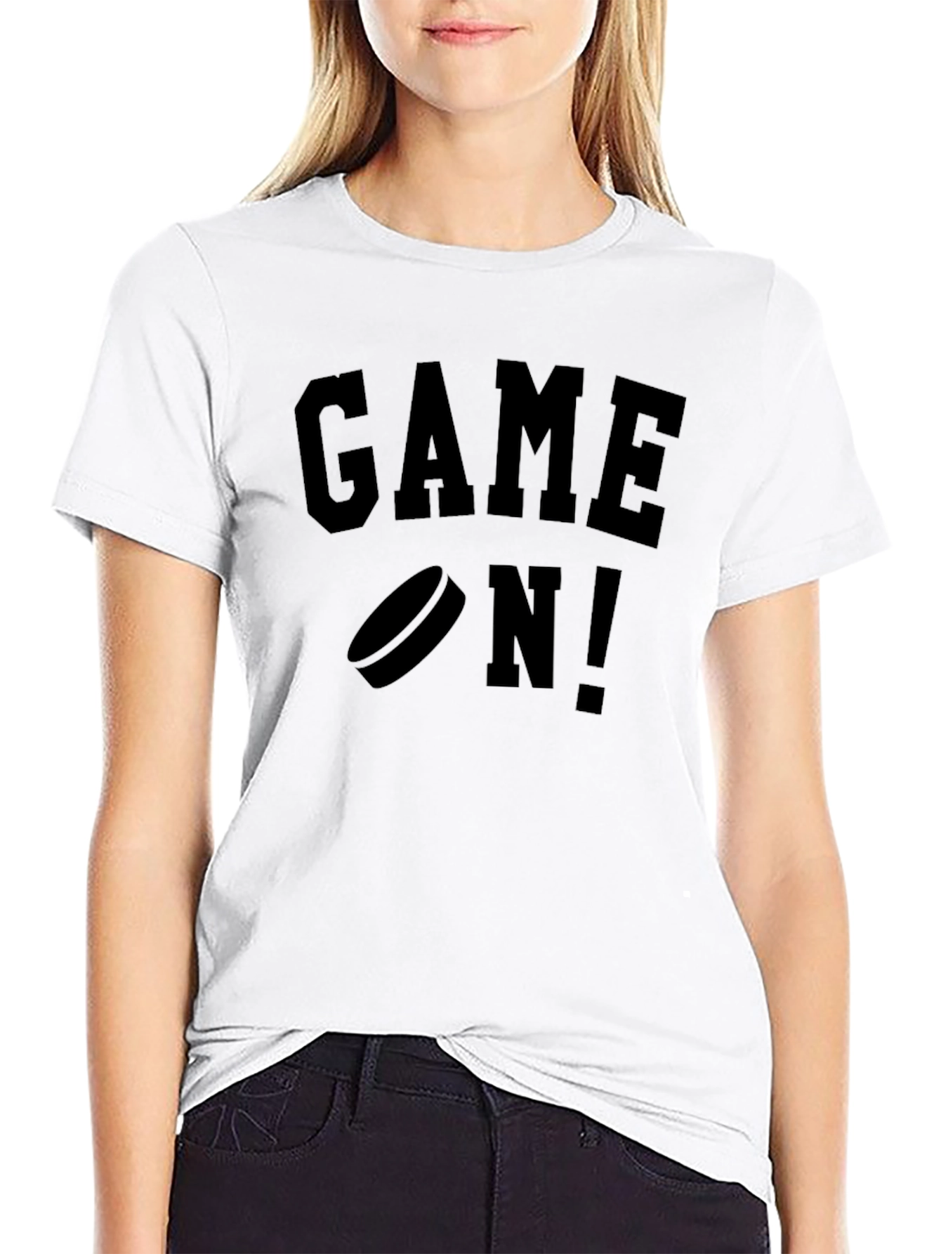 Game On Hockey T-Shirt - Black Graphic Tee