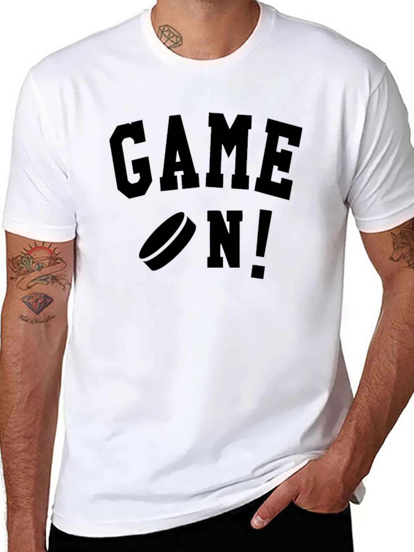 Game On Hockey T-Shirt - Black Graphic Tee