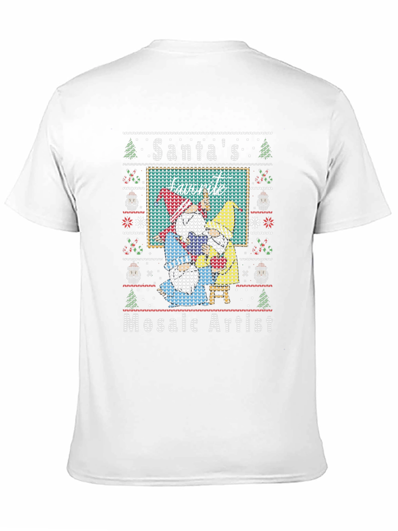 Santas Favorite Mosaic Artist Ugly Christmas Sweater T-Shirt