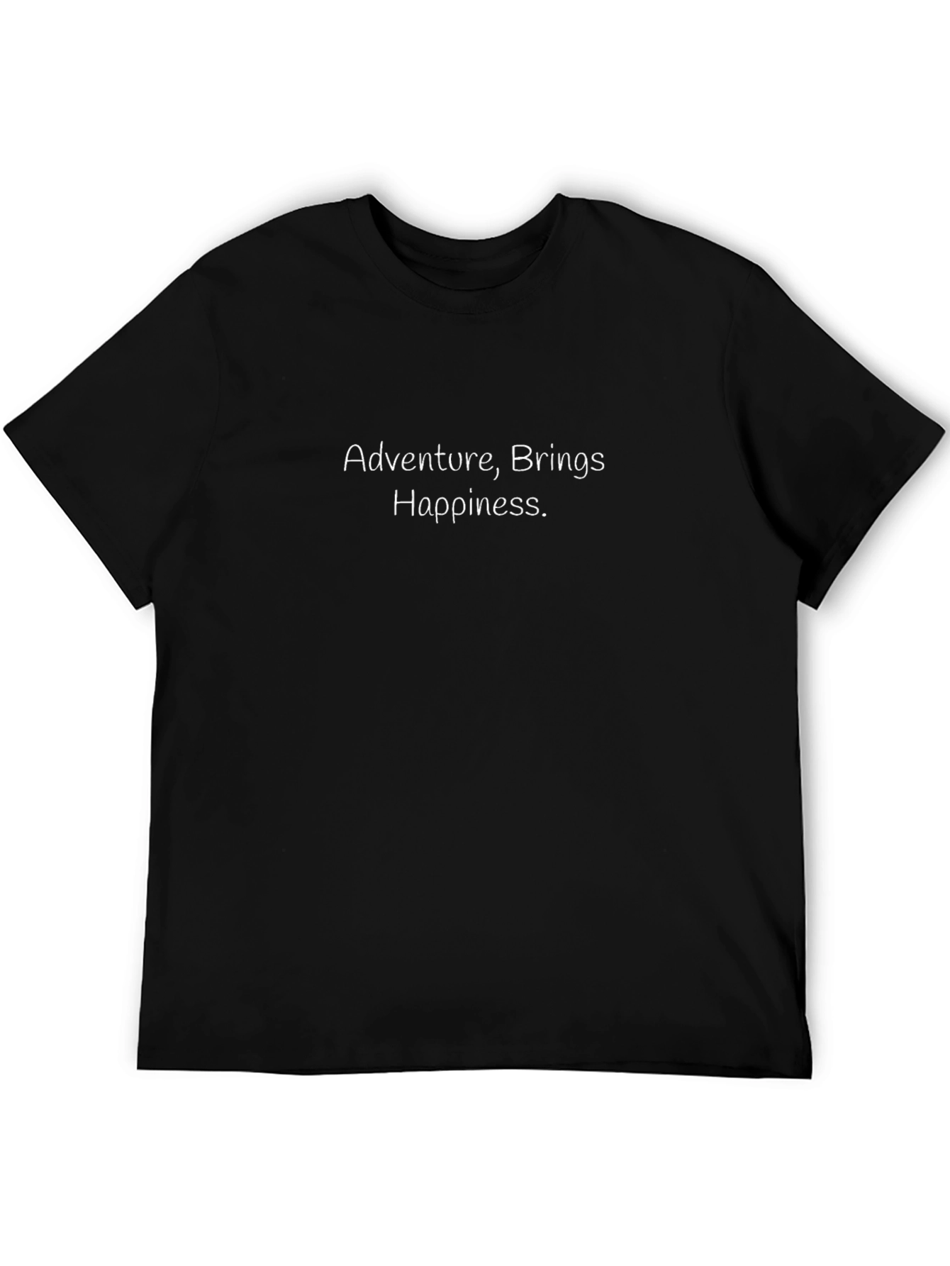 Adventure Brings Happiness Black T-Shirt