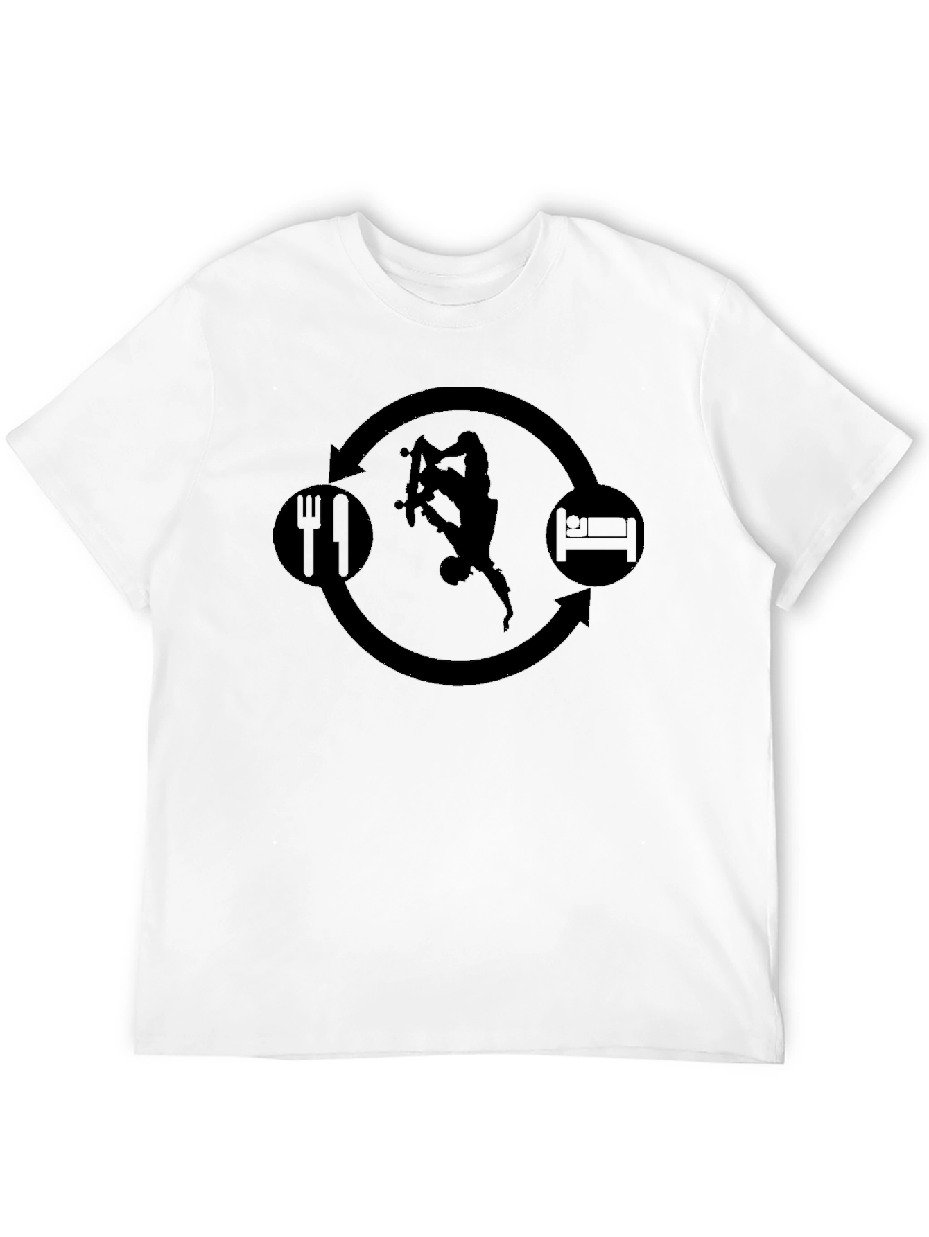 Eat Sleep Lacrosse Repeat Black T-Shirt