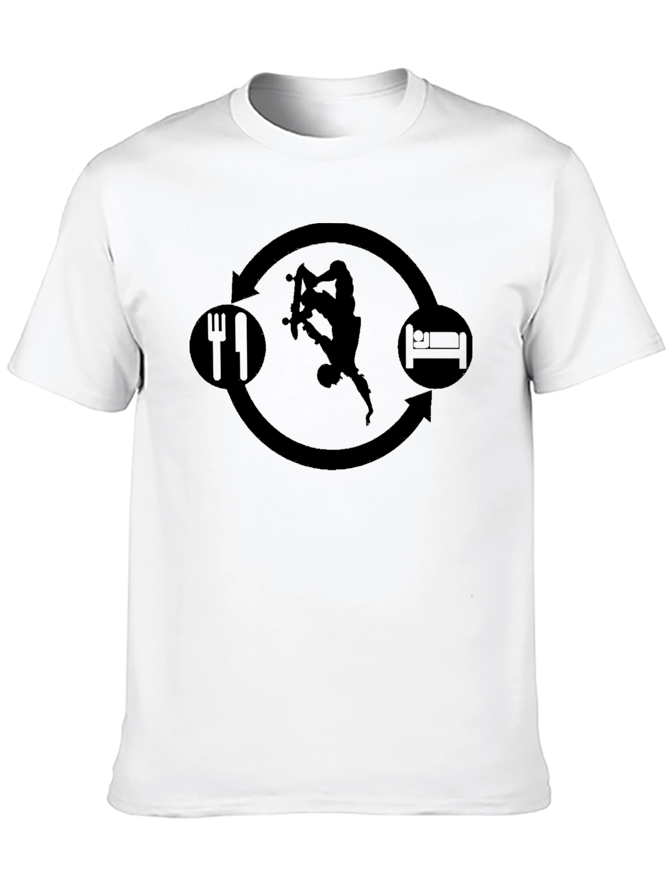Eat Sleep Lacrosse Repeat Black T-Shirt