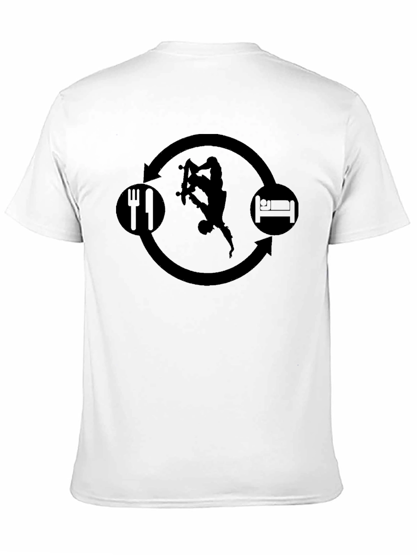 Eat Sleep Lacrosse Repeat Black T-Shirt