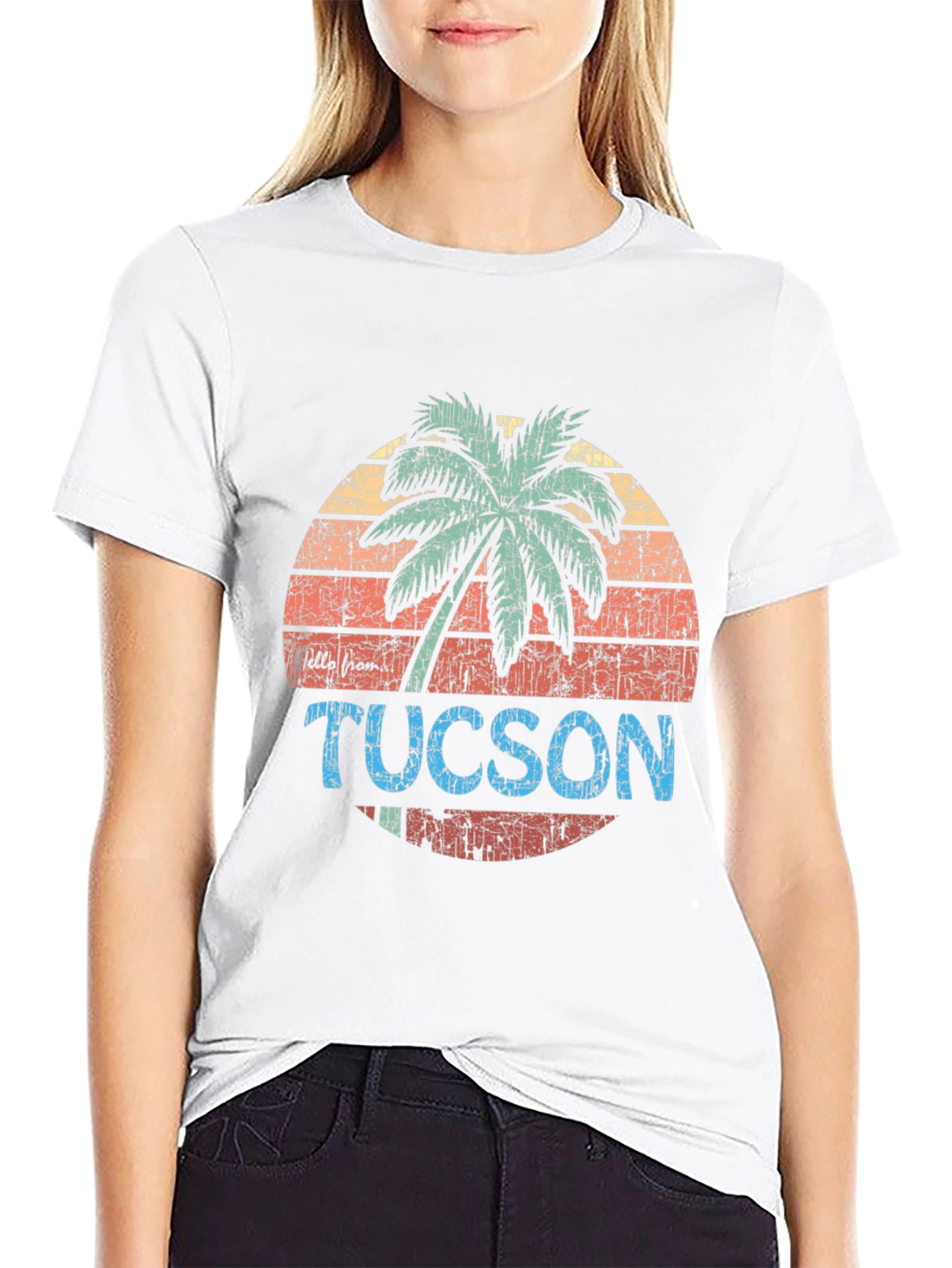 Retro Tucson Palm Tree Graphic T-Shirt
