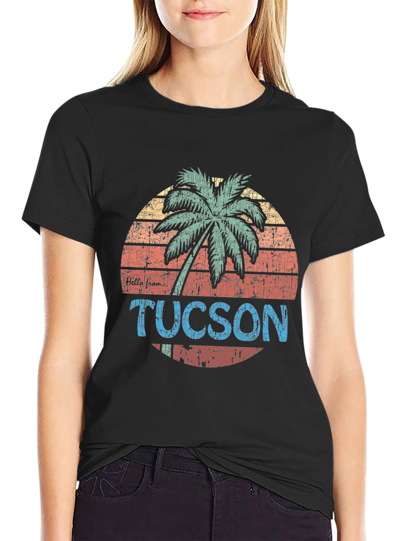 Retro Tucson Palm Tree Graphic T-Shirt