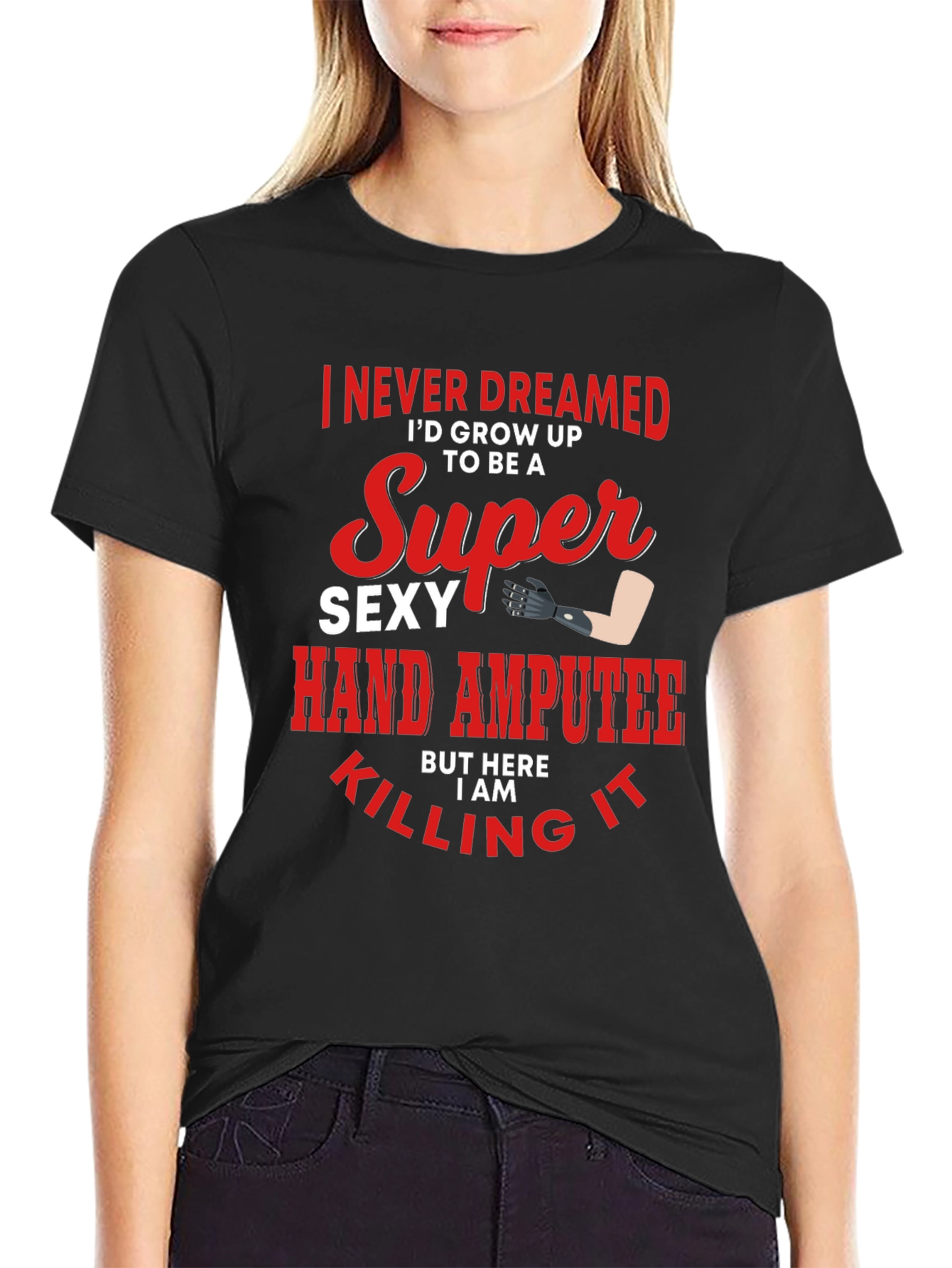 Super Sexy Hand Amputee Graphic T-Shirt
