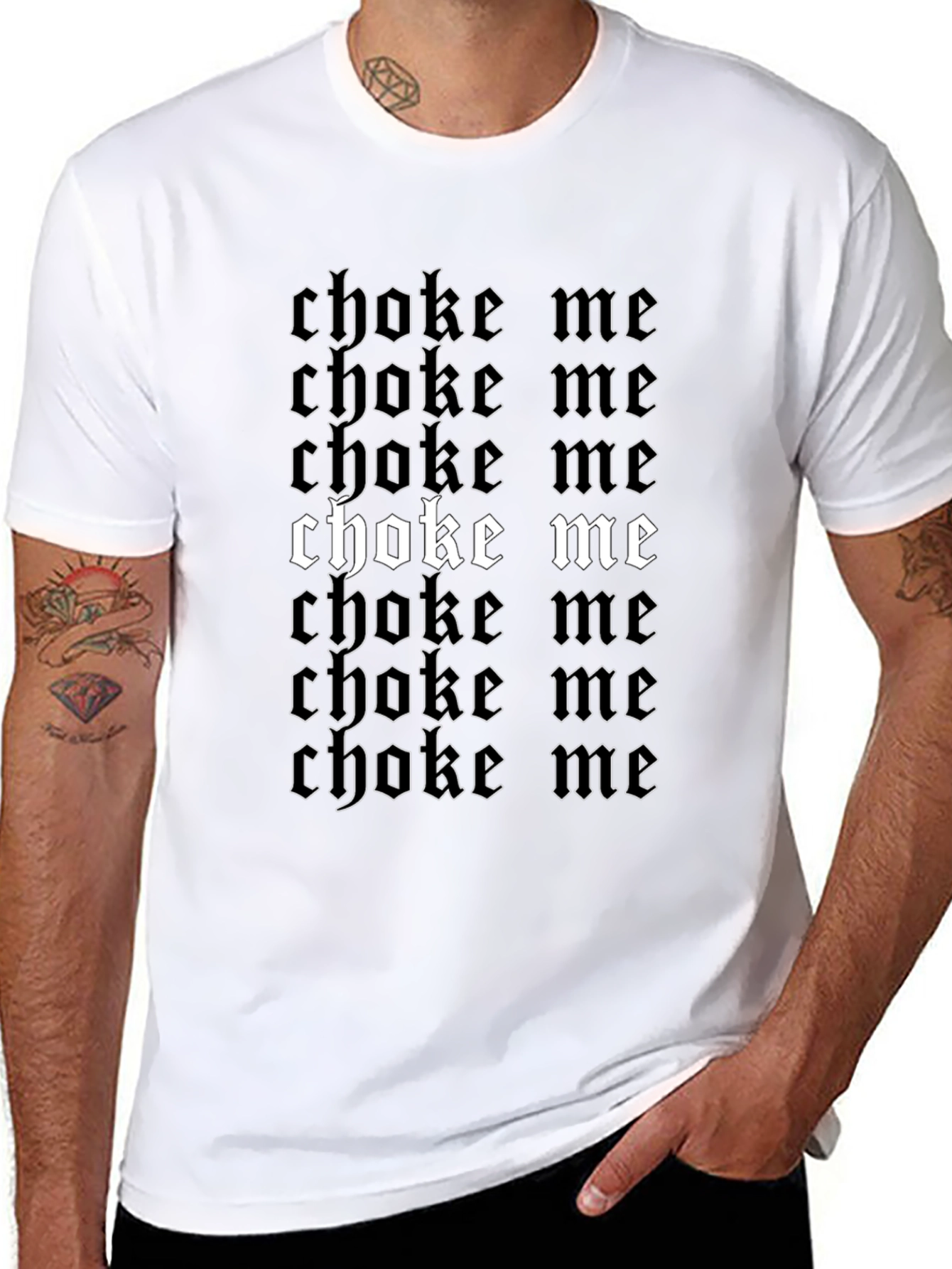 Choke Me T-Shirt - Bold Gothic Design
