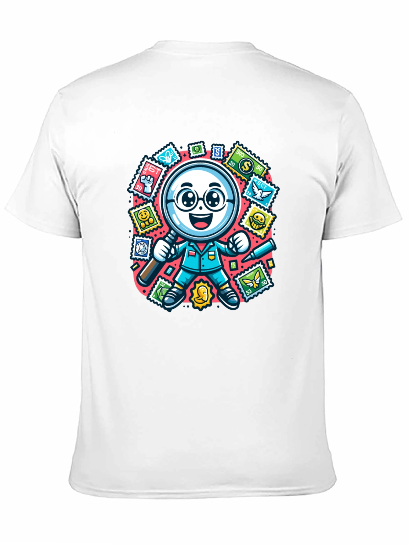 Stamp Collector T-Shirt: Magnifying Fun!