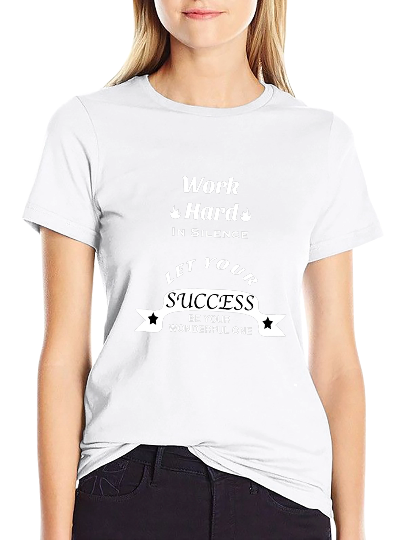 Motivational Black T-Shirt - Work Hard Success