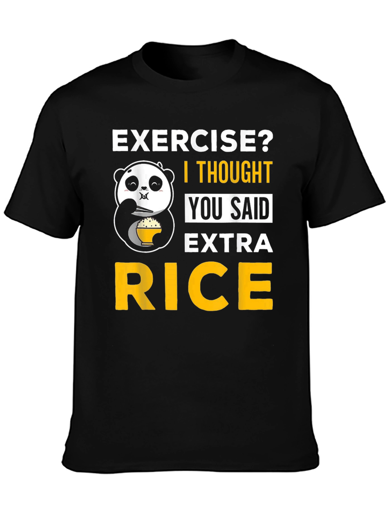 Extra Rice Panda T-Shirt - Funny Foodie Tee