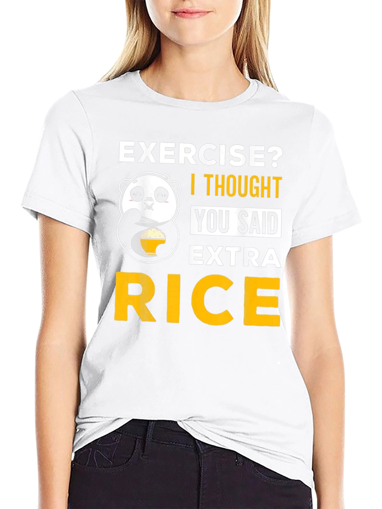 Extra Rice Panda T-Shirt - Funny Foodie Tee