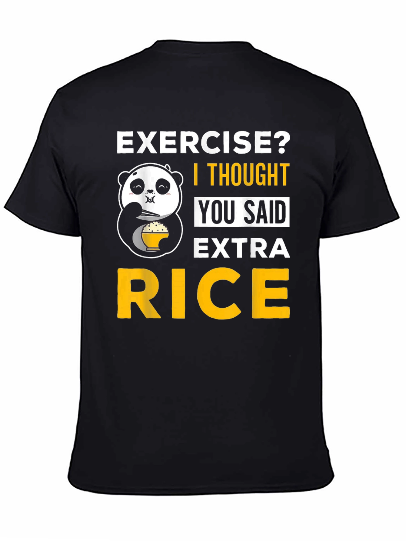 Extra Rice Panda T-Shirt - Funny Foodie Tee