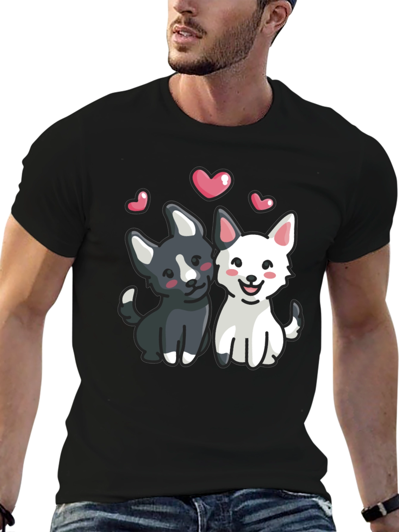 Puppy Love Graphic Tee - Black