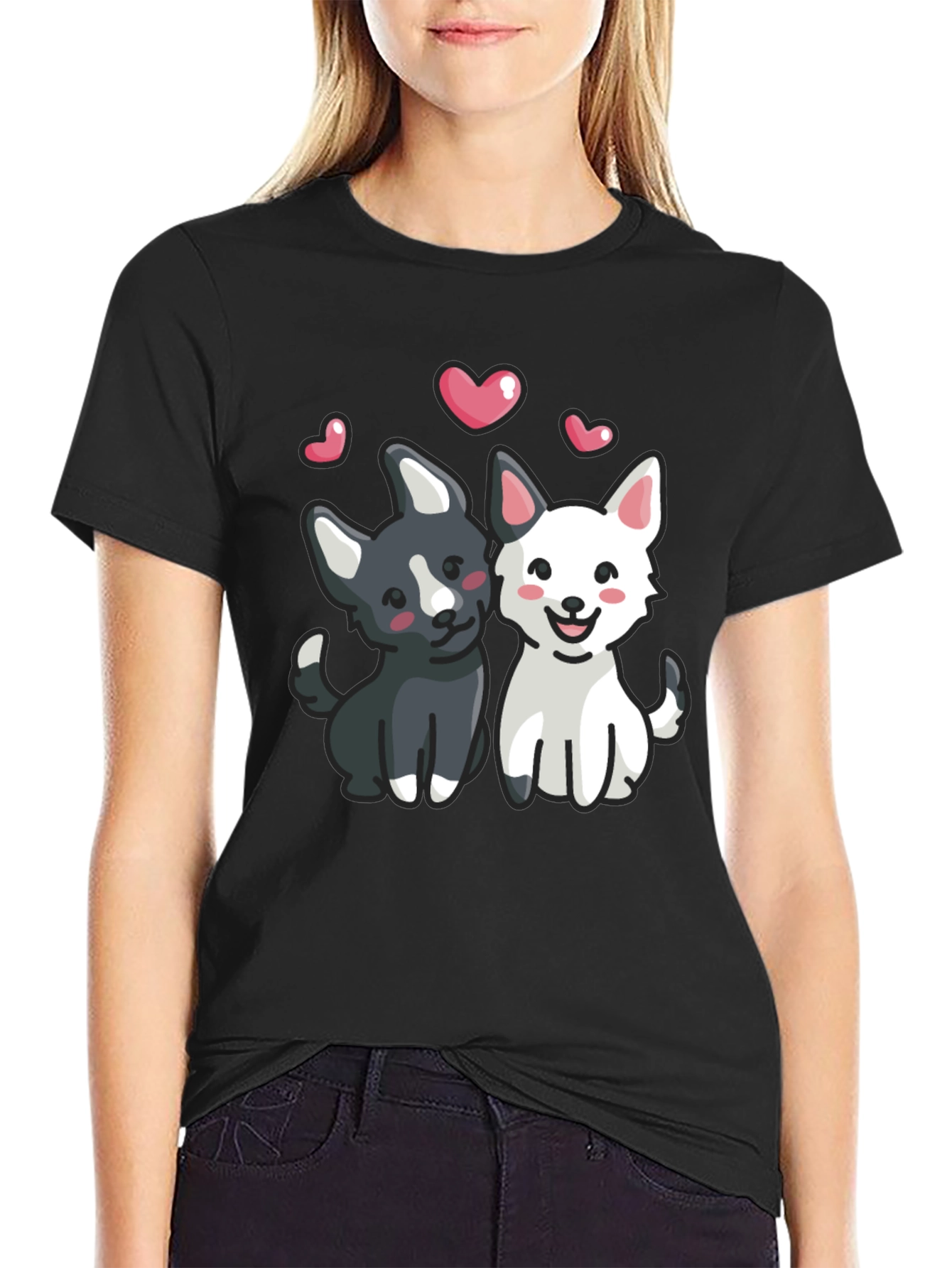 Puppy Love Graphic Tee - Black