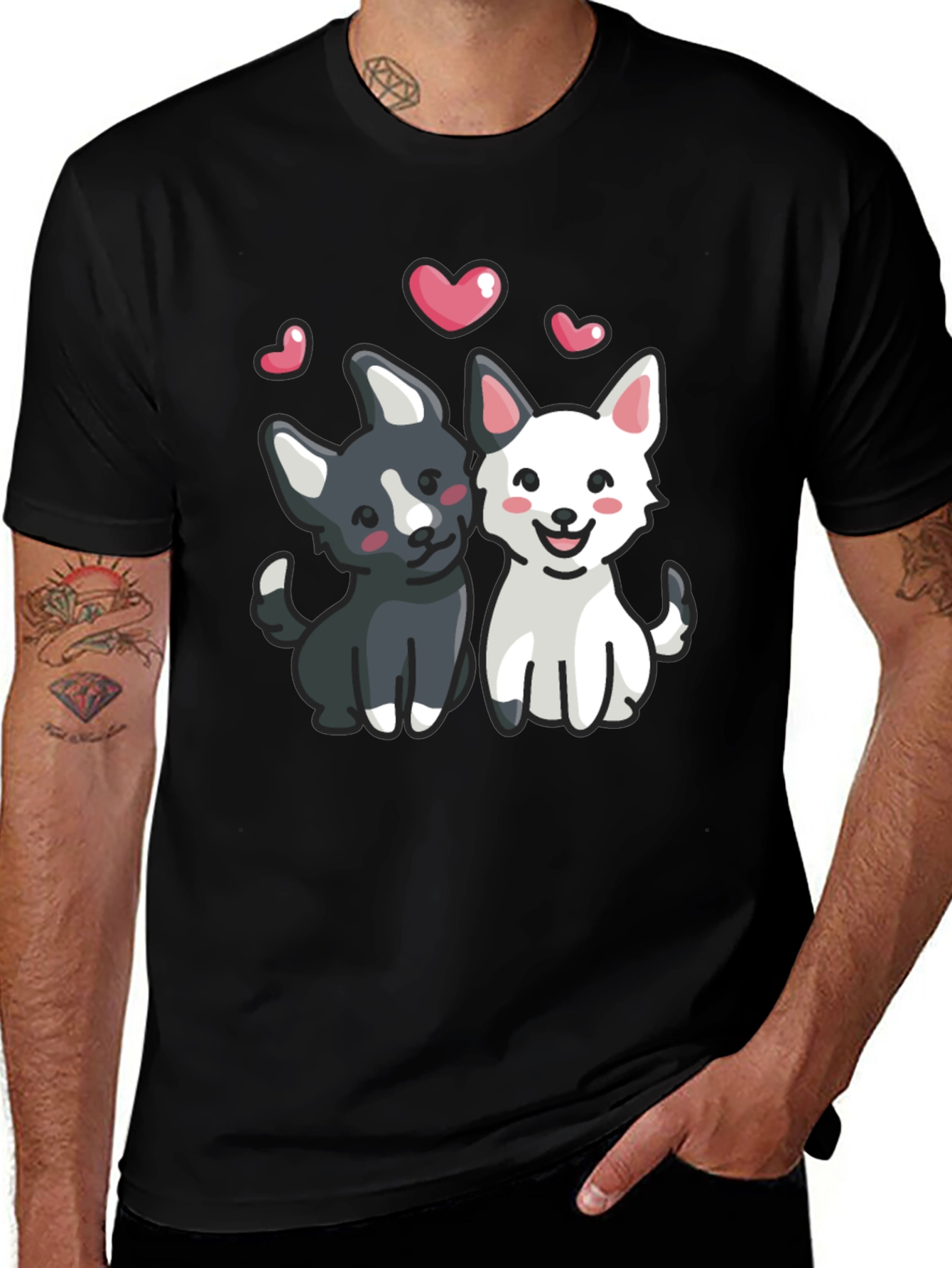 Puppy Love Graphic Tee - Black