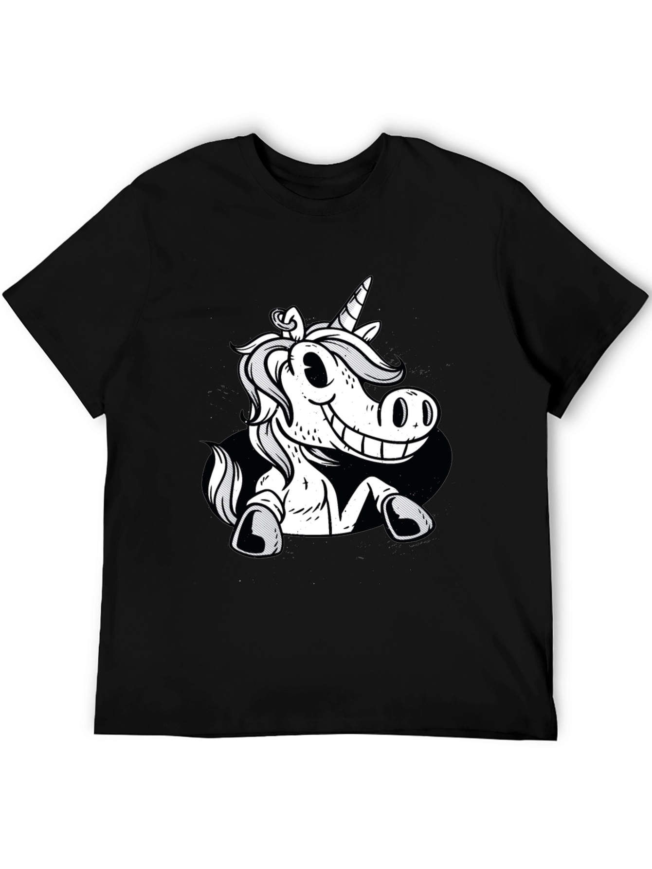 Unicorn Graphic Black Tee