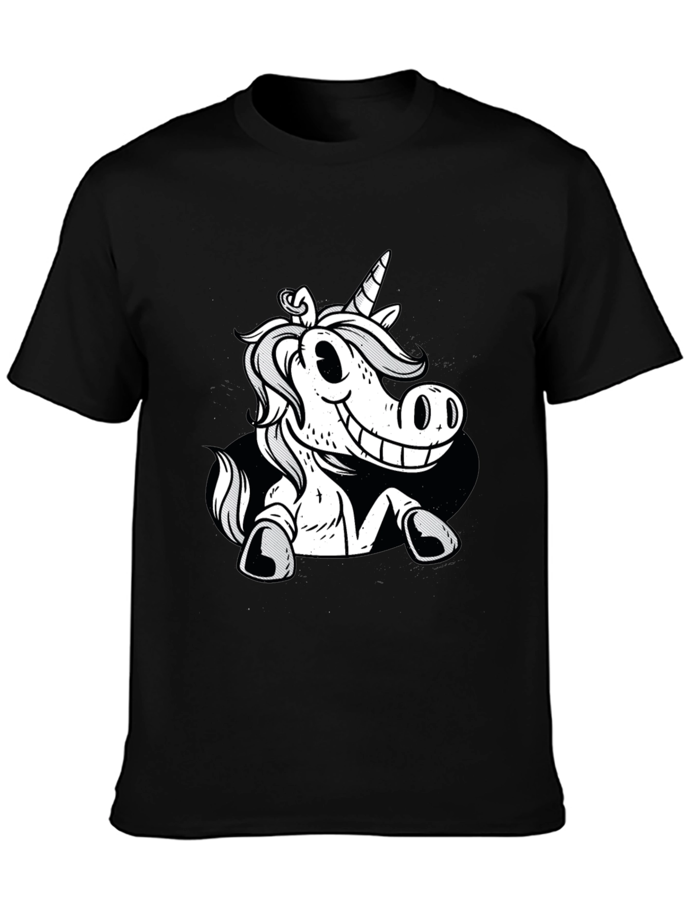 Unicorn Graphic Black Tee