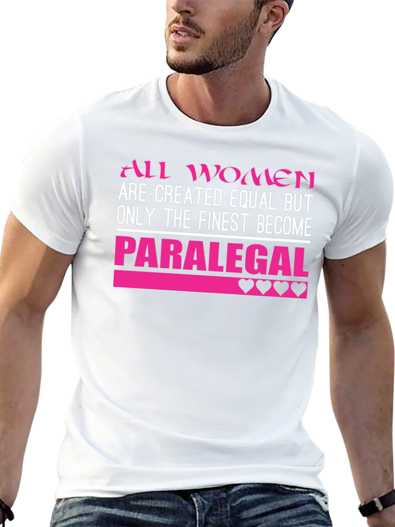 Finest Women Paralegal T-Shirt - Black Crew Neck