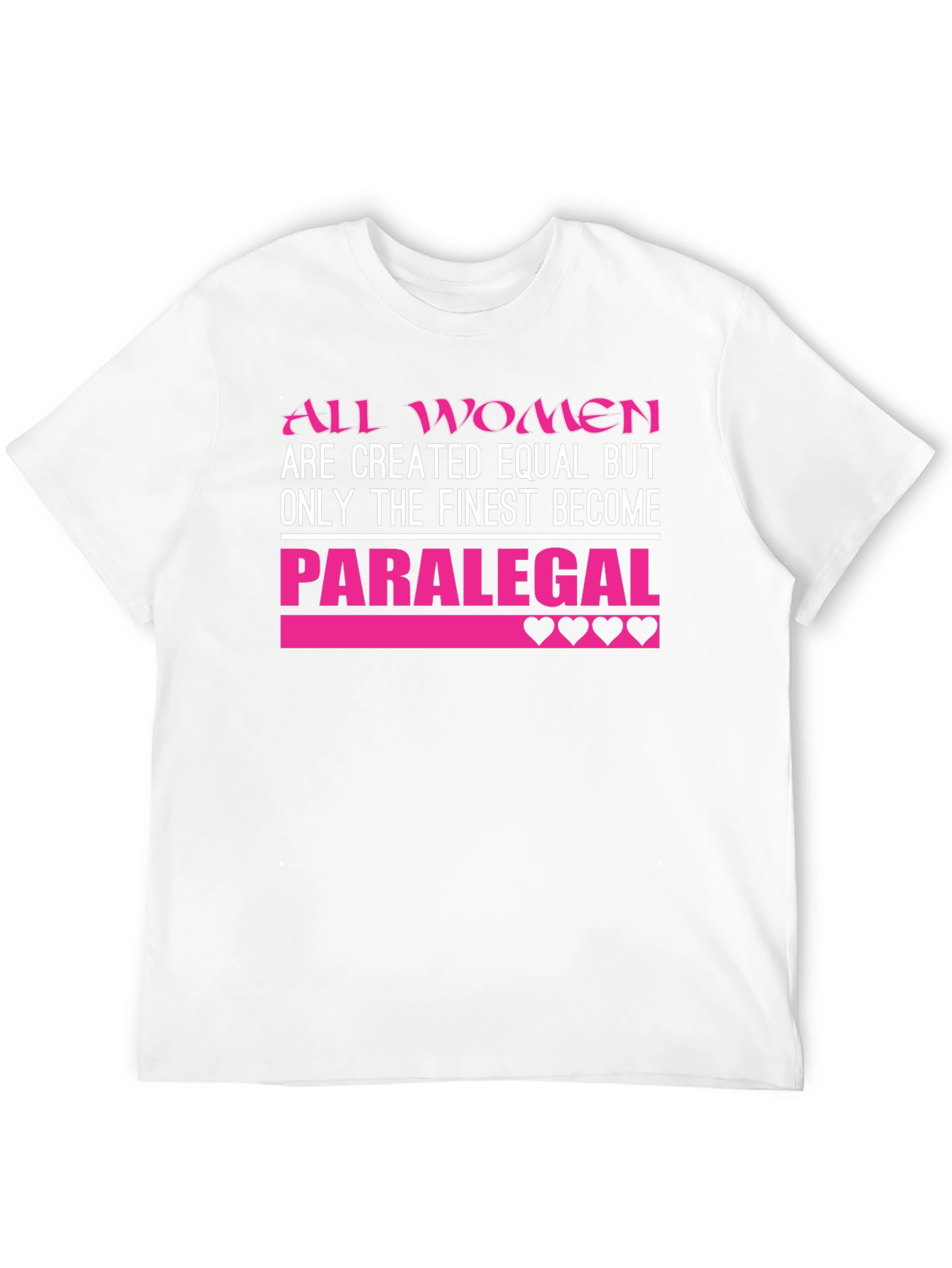 Finest Women Paralegal T-Shirt - Black Crew Neck