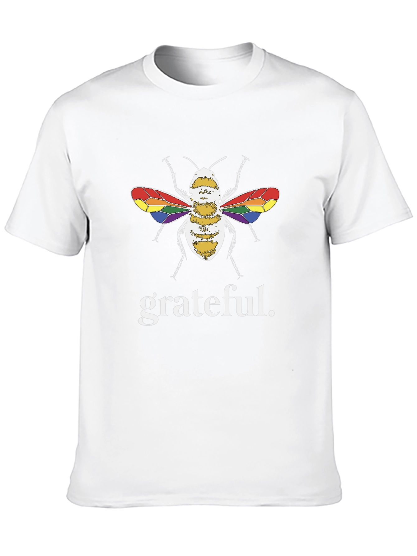 Grateful Bee LGBTQ+ Pride T-Shirt - Black