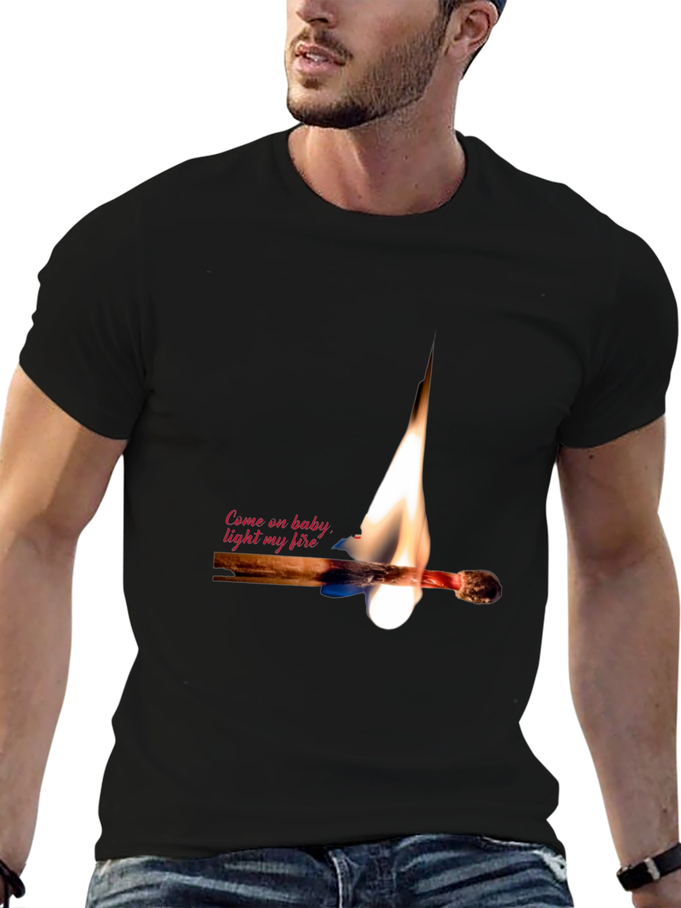 Light My Fire Graphic Tee - Black T-Shirt