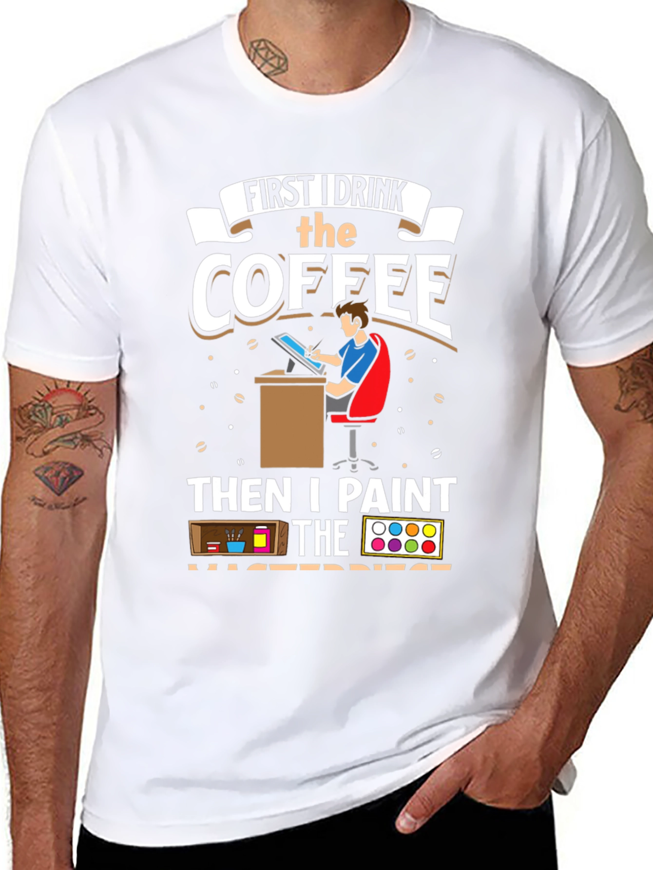 Artist Coffee First Then Paint T-Shirt