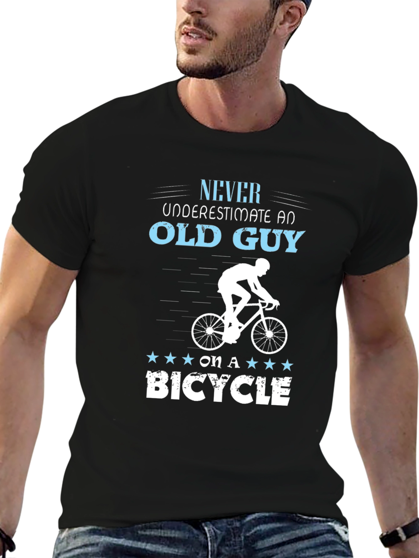 Old Guy on a Bicycle T-Shirt