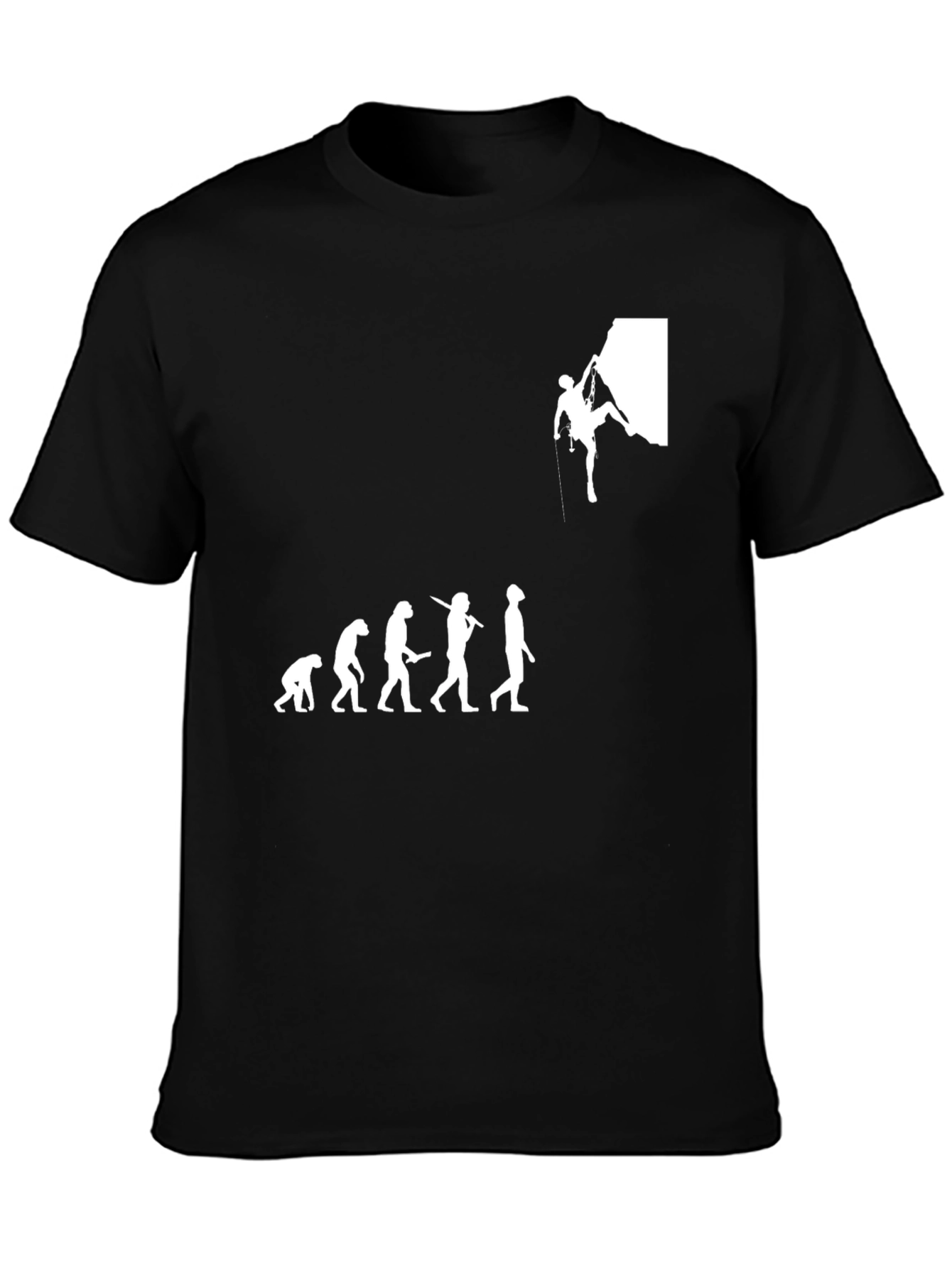 Evolution of Climbing Black T-Shirt