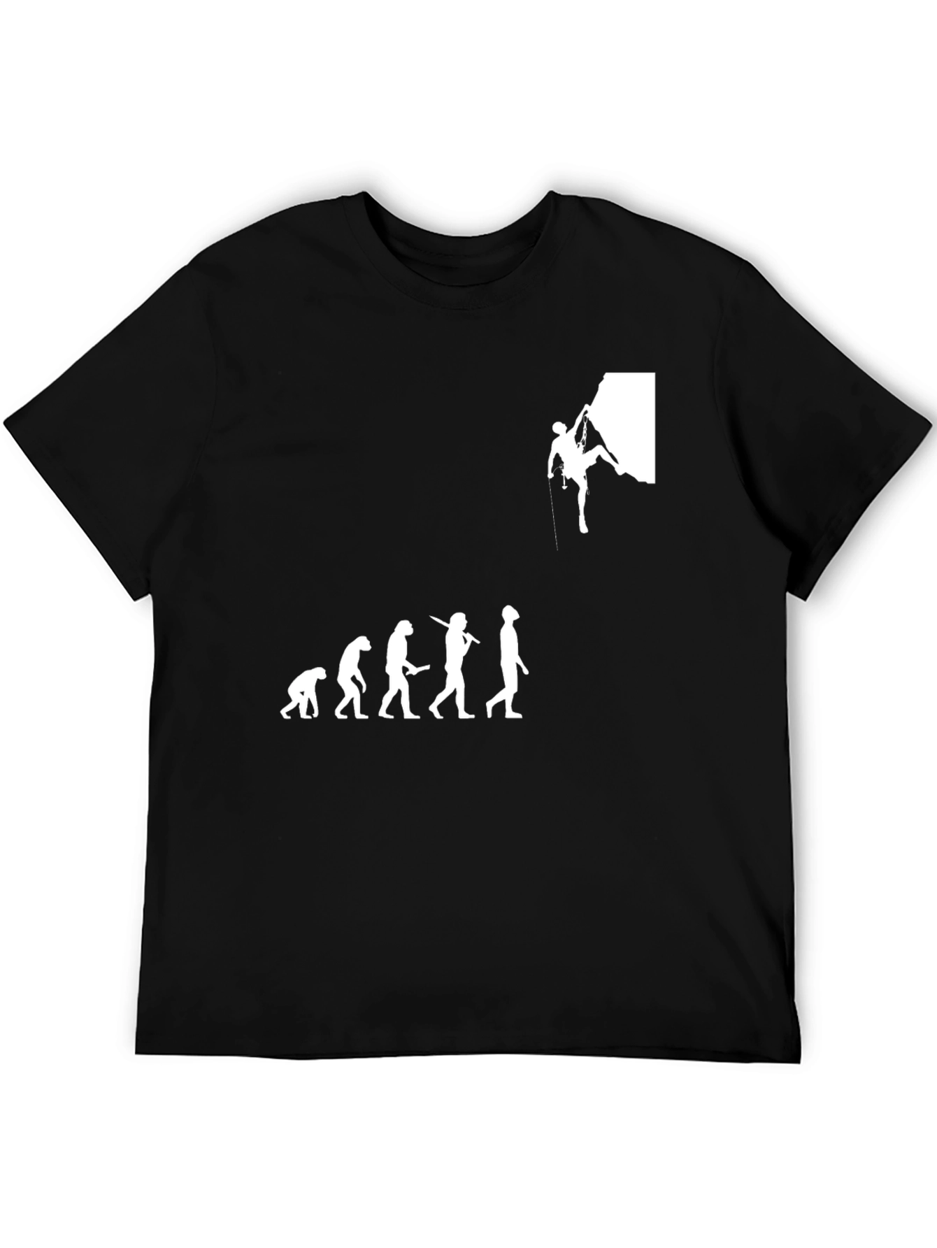 Evolution of Climbing Black T-Shirt