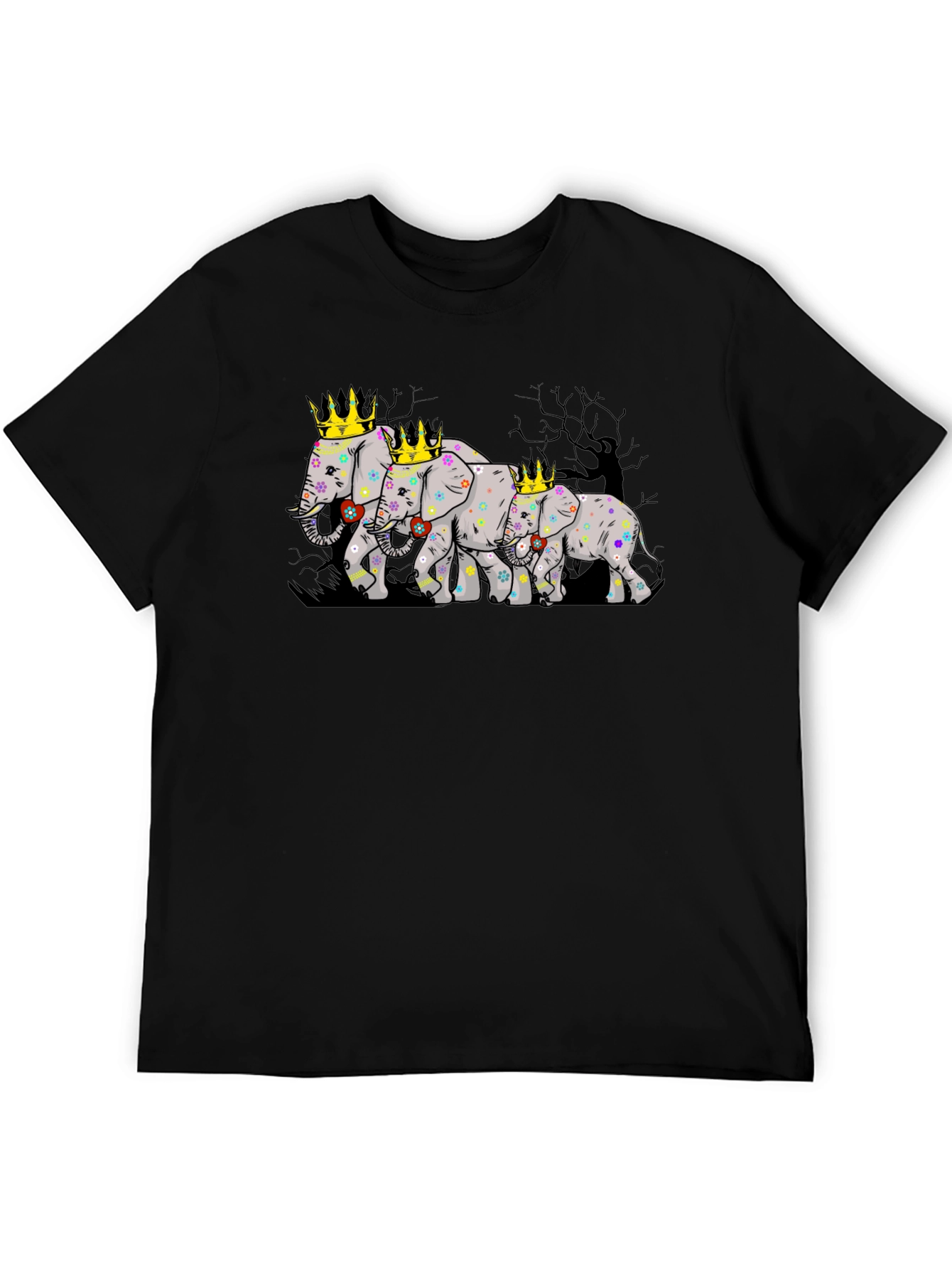 Elephant Family Crowned T-Shirt
