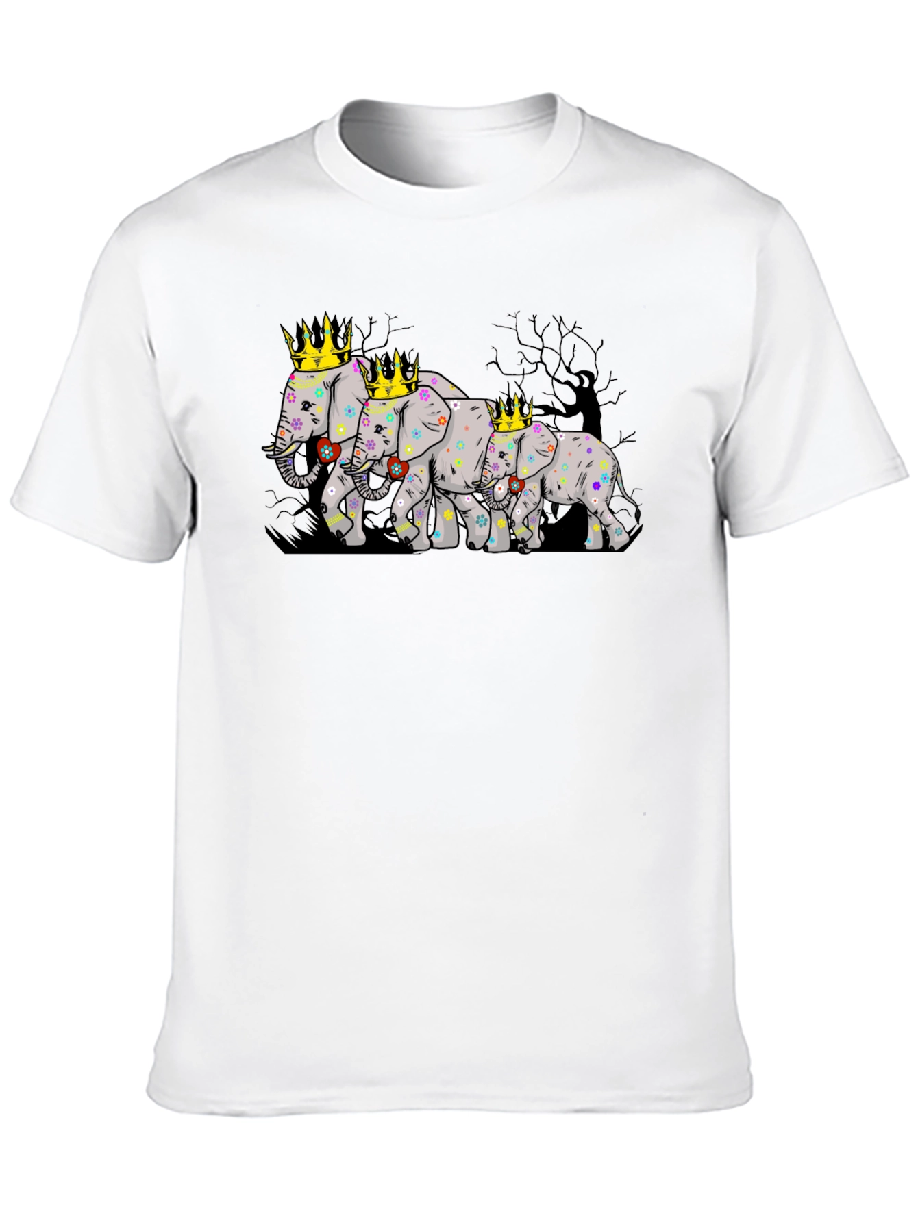 Elephant Family Crowned T-Shirt