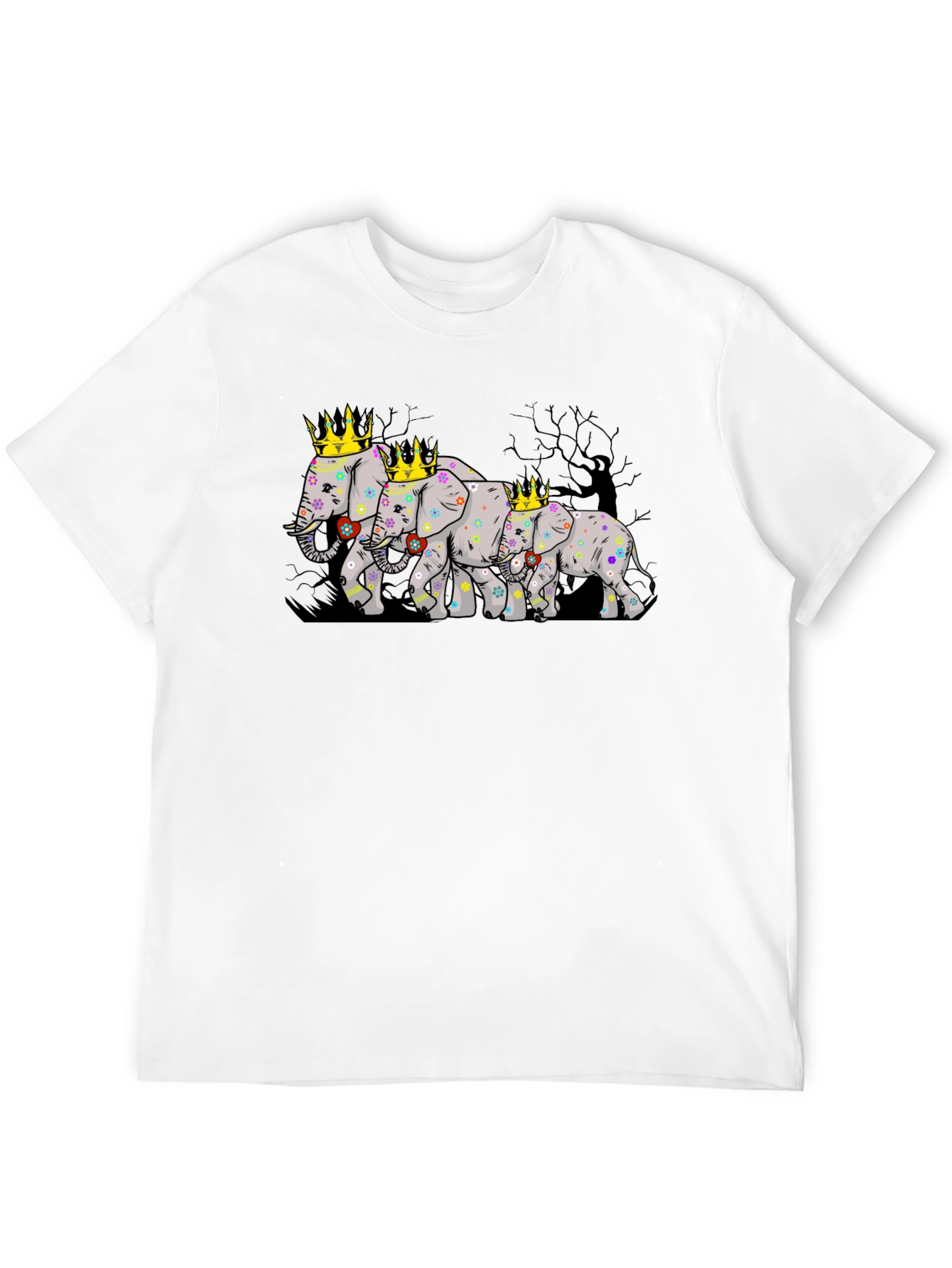 Elephant Family Crowned T-Shirt