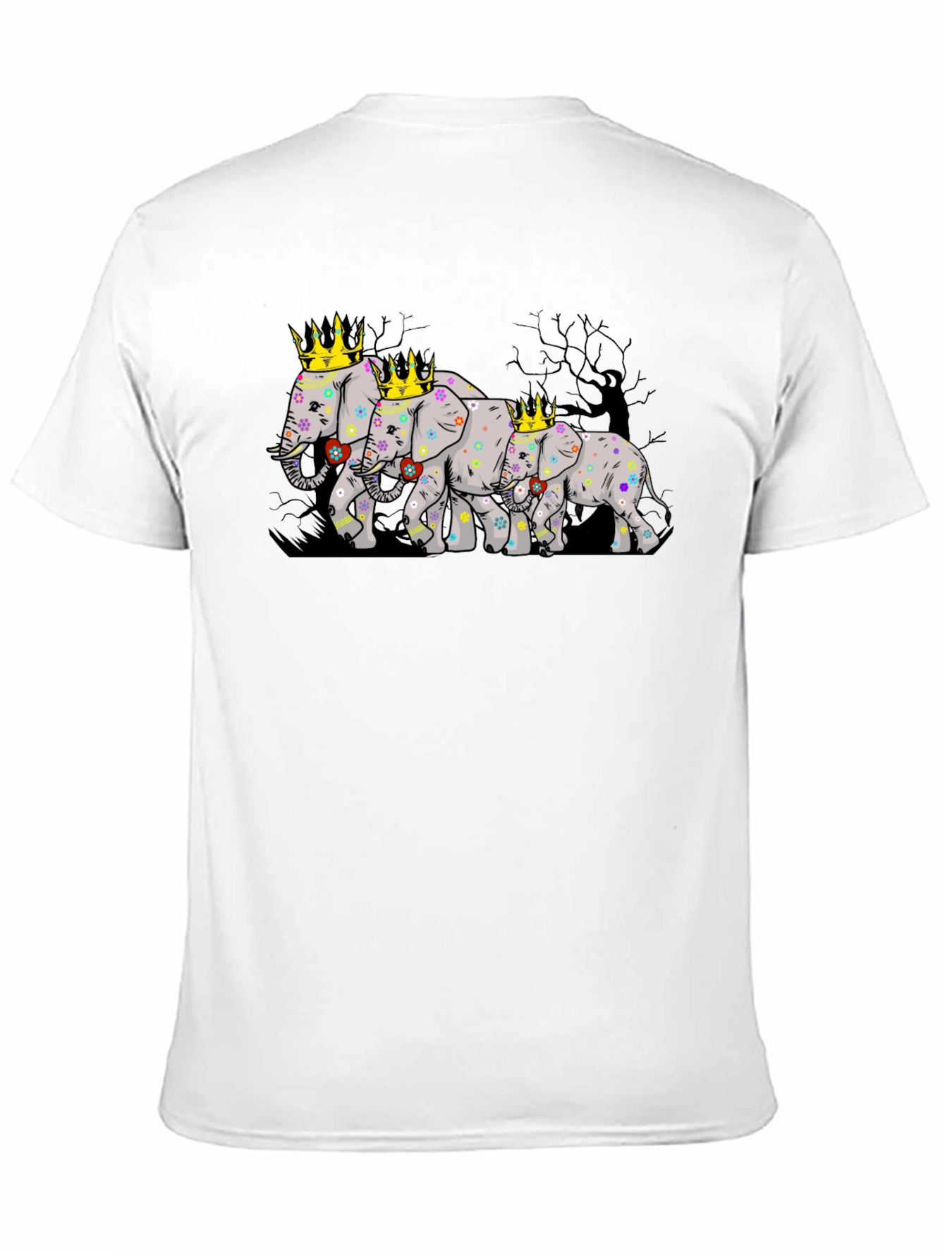 Elephant Family Crowned T-Shirt