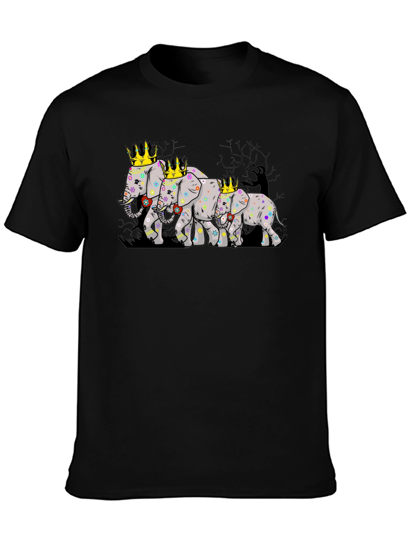 Elephant Family Crowned T-Shirt