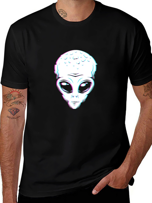 Alien Graphic T-Shirt - Trendy Black Tee