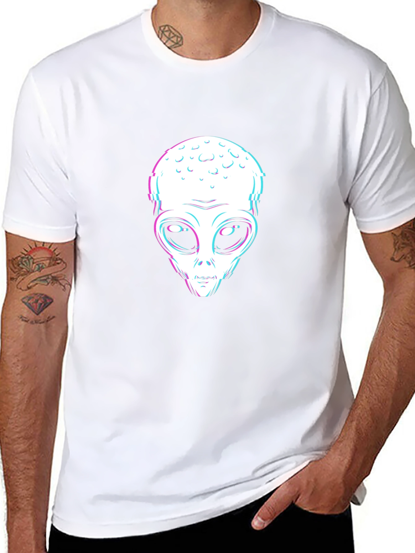 Alien Graphic T-Shirt - Trendy Black Tee