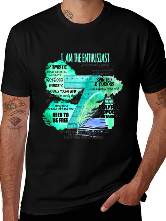 Enthusiast T-Shirt - Optimistic & Spirited Design