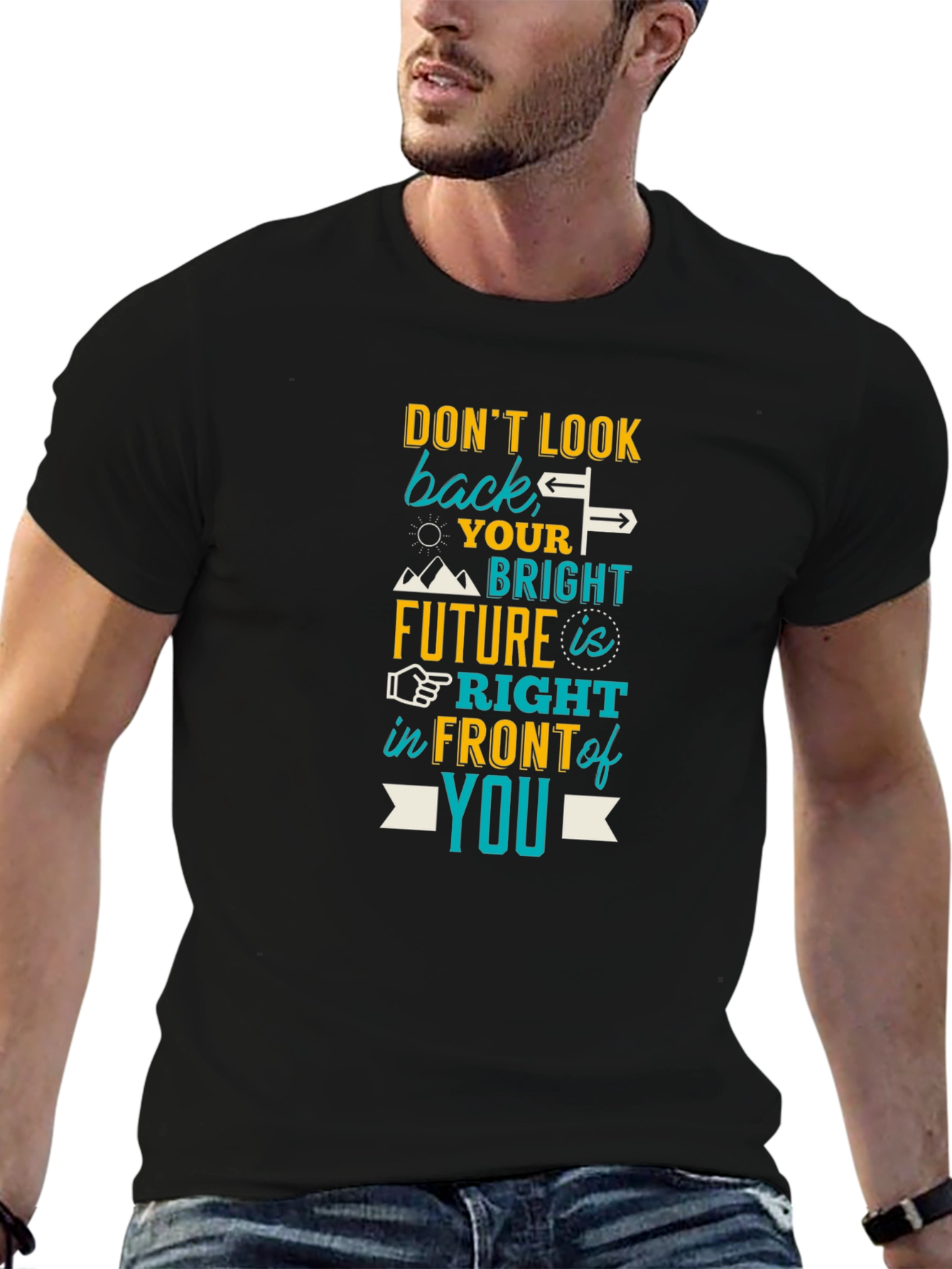 Motivational Graphic Tee - Bright Future Design