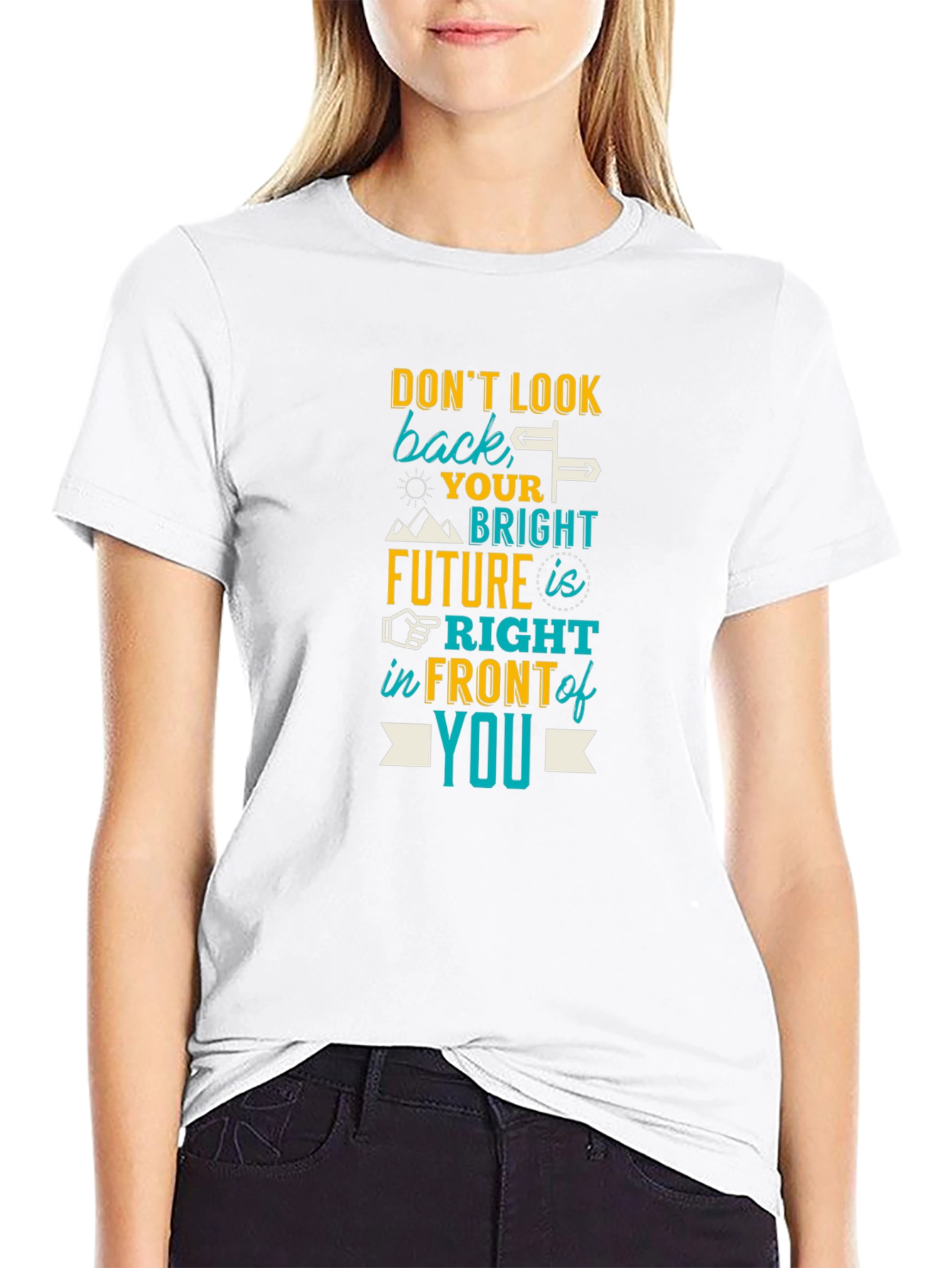 Motivational Graphic Tee - Bright Future Design