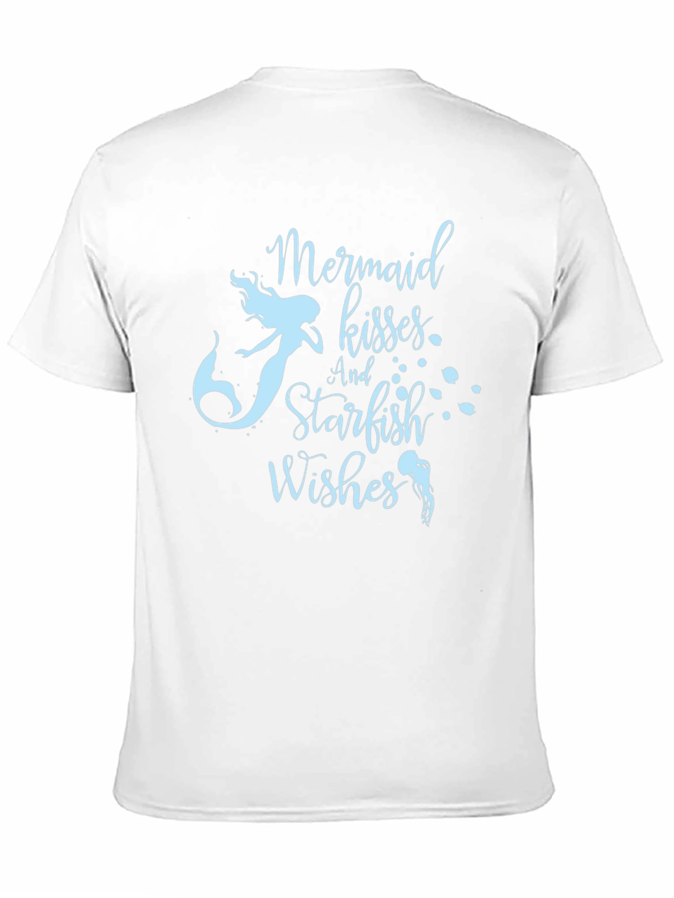 Mermaid Kisses & Starfish Wishes Black T-Shirt