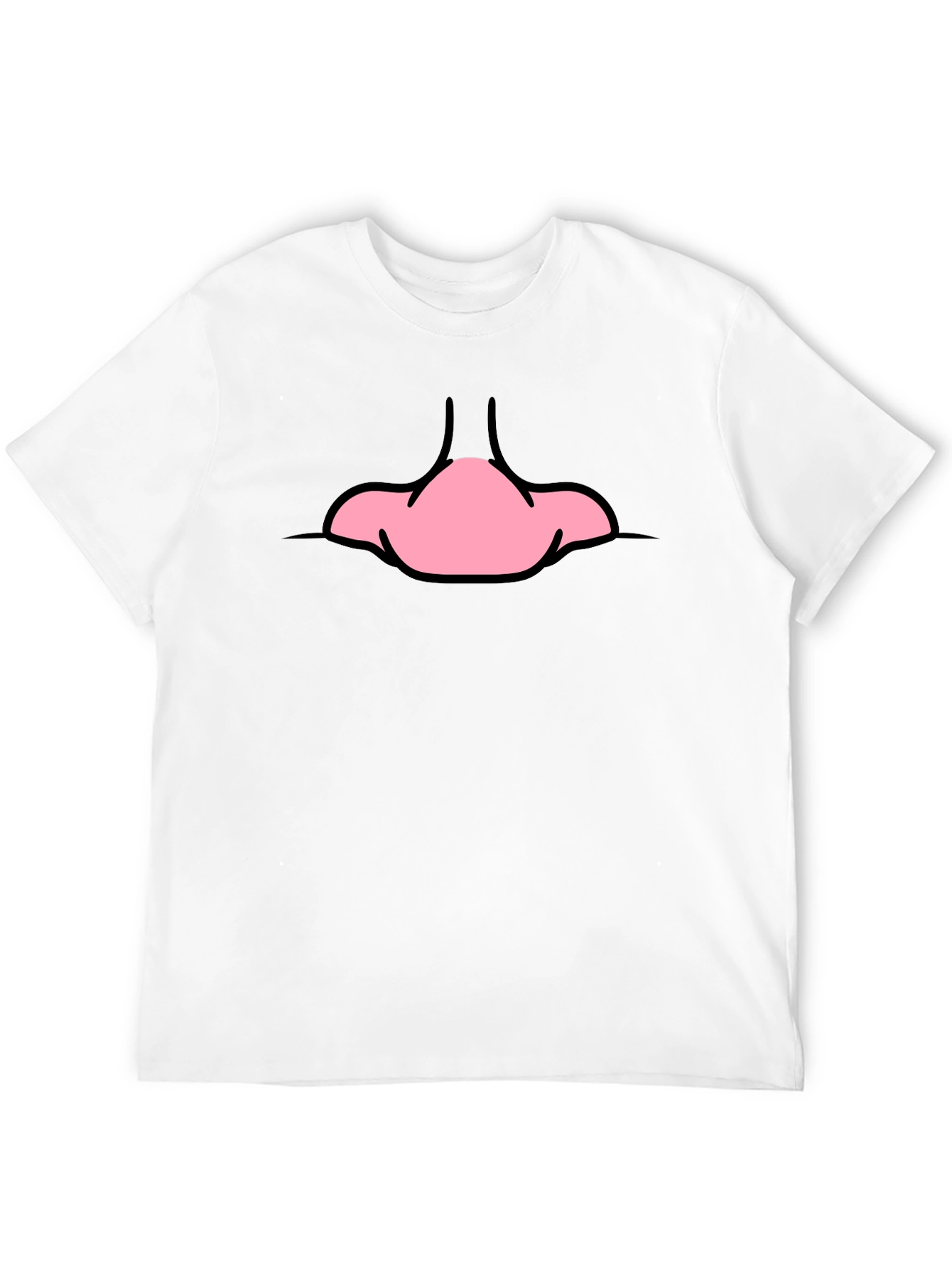 Funny Cartoon Nose Black T-Shirt