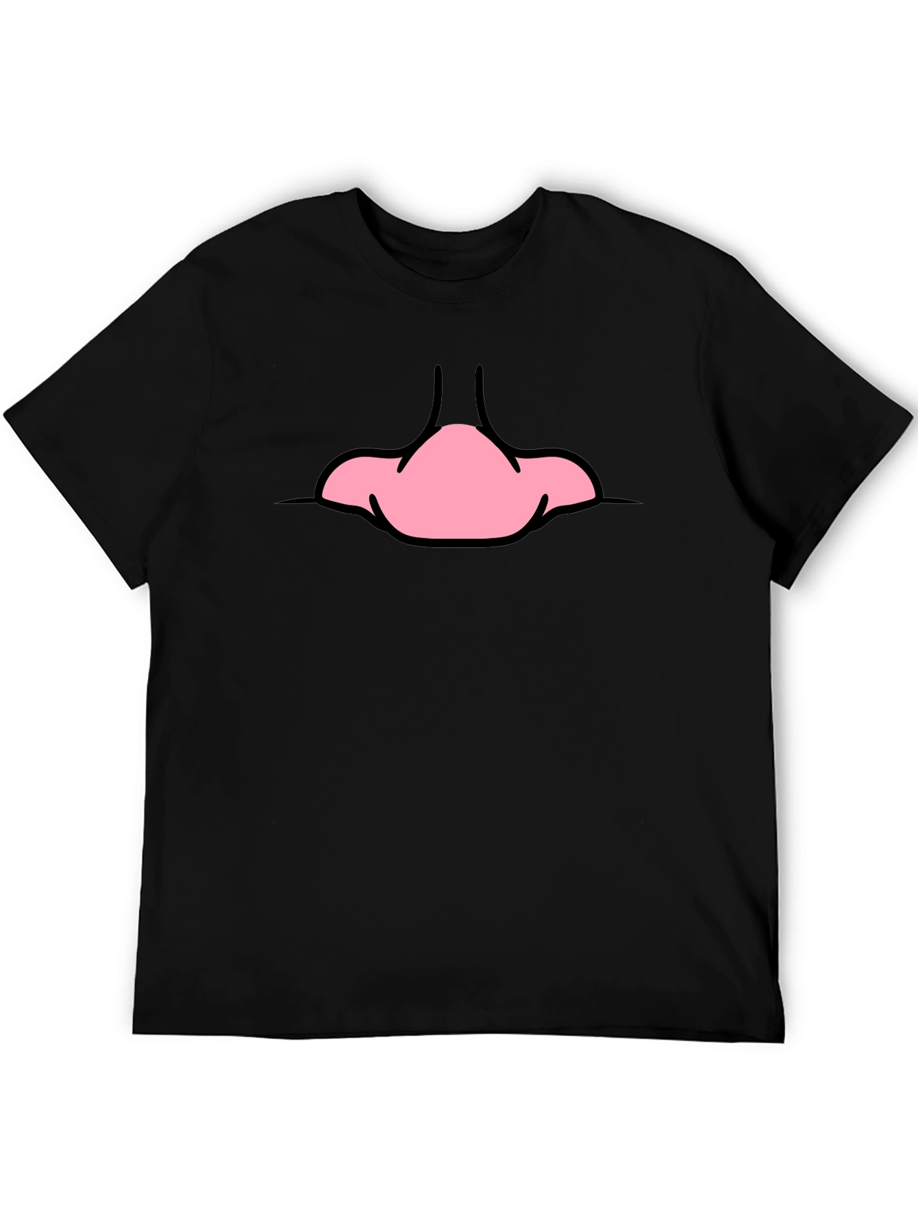 Funny Cartoon Nose Black T-Shirt