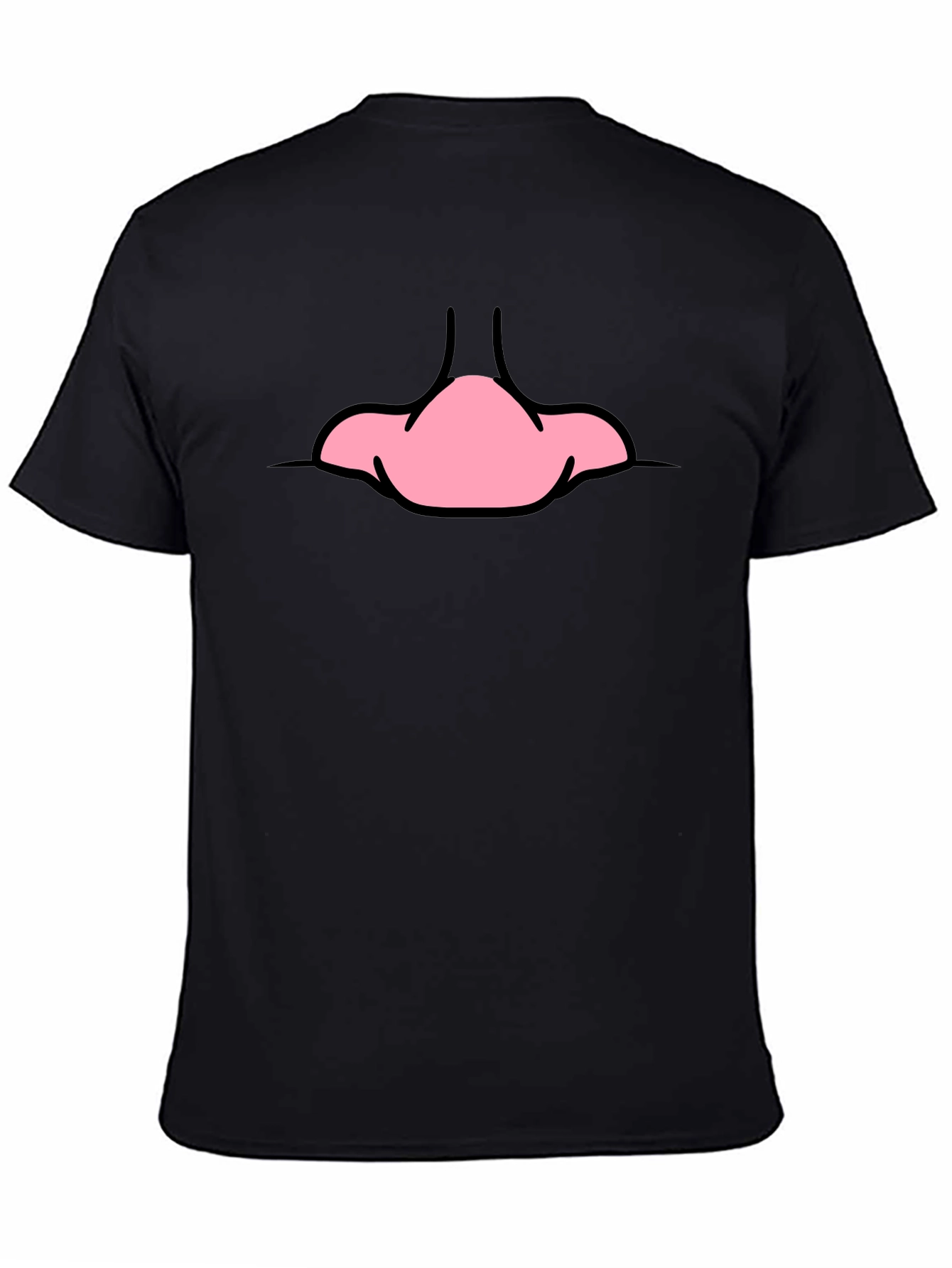 Funny Cartoon Nose Black T-Shirt