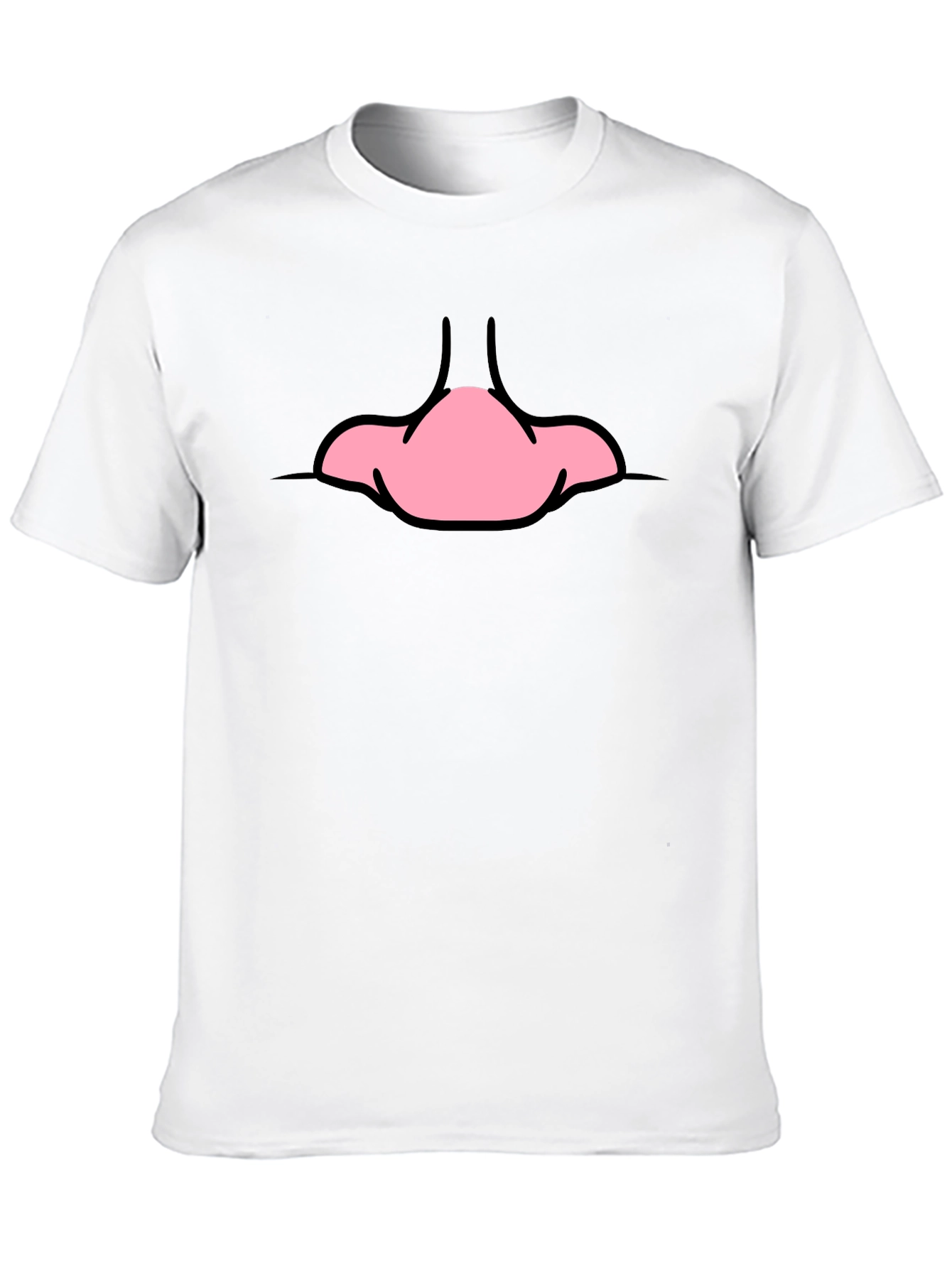 Funny Cartoon Nose Black T-Shirt