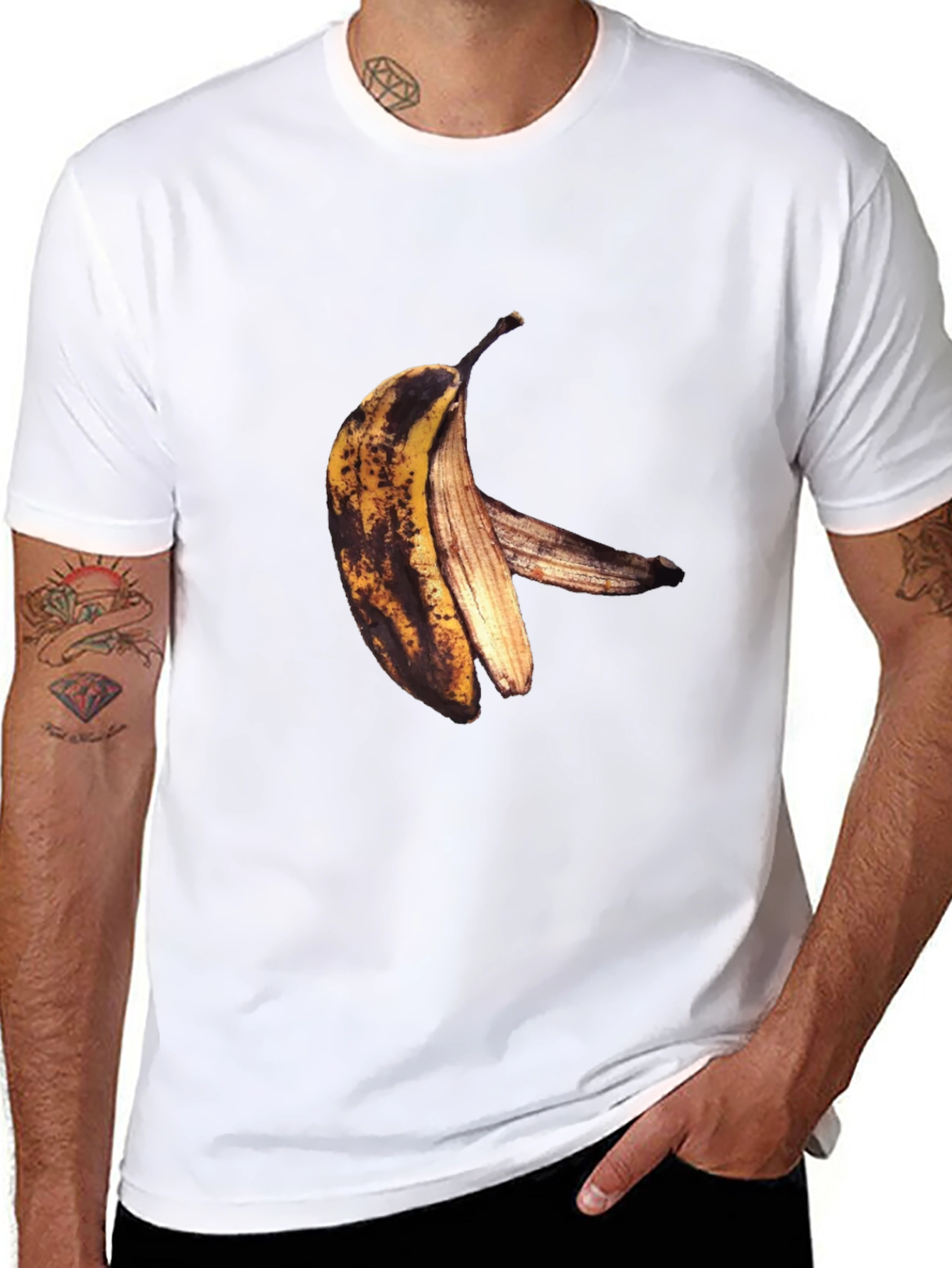 Banana Graphic Black T-Shirt - Unique Fruit Tee